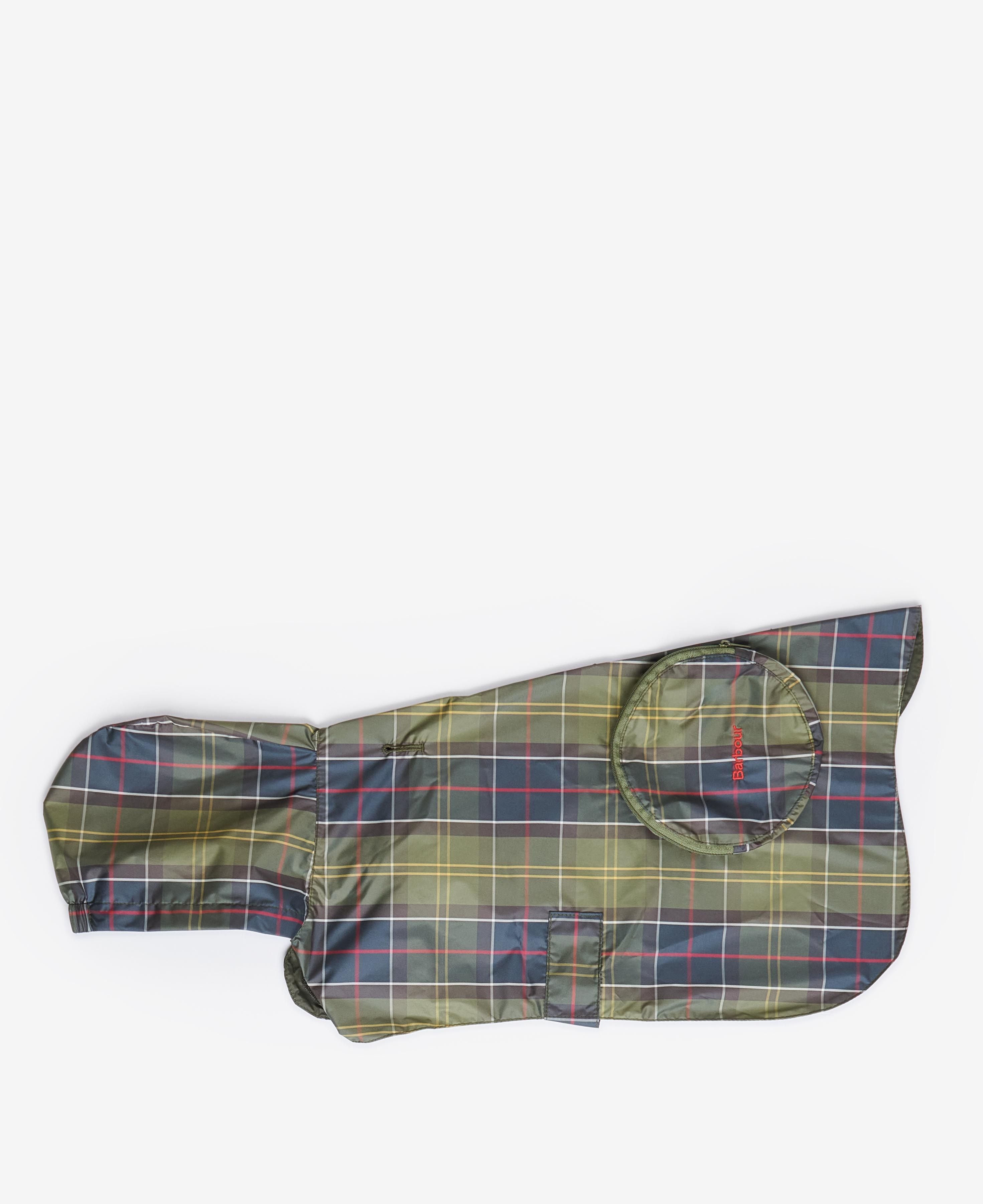 PACKABLE TARTAN DOG COAT