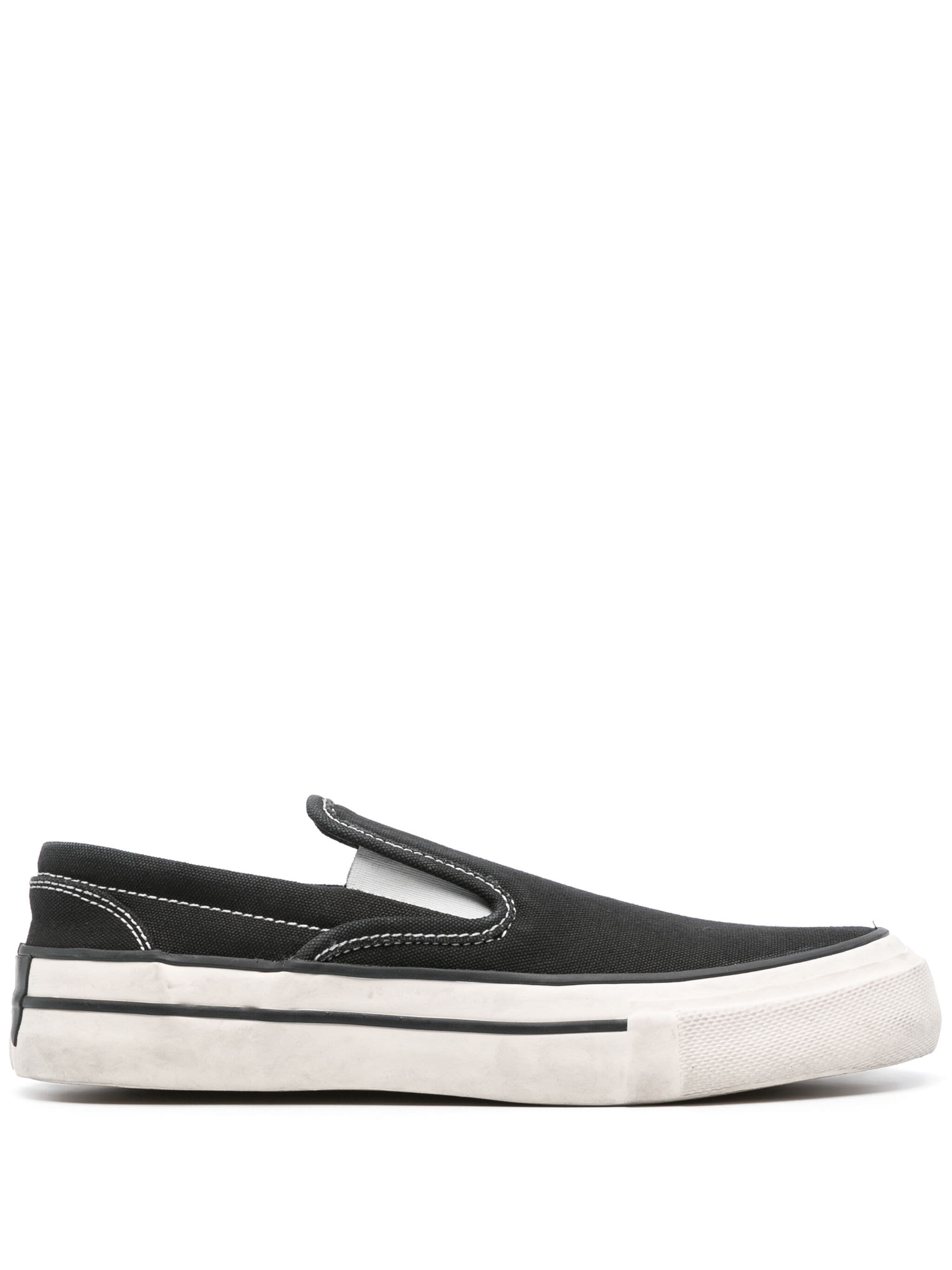 WASHED CANVAS SLIP ON SNEAKER