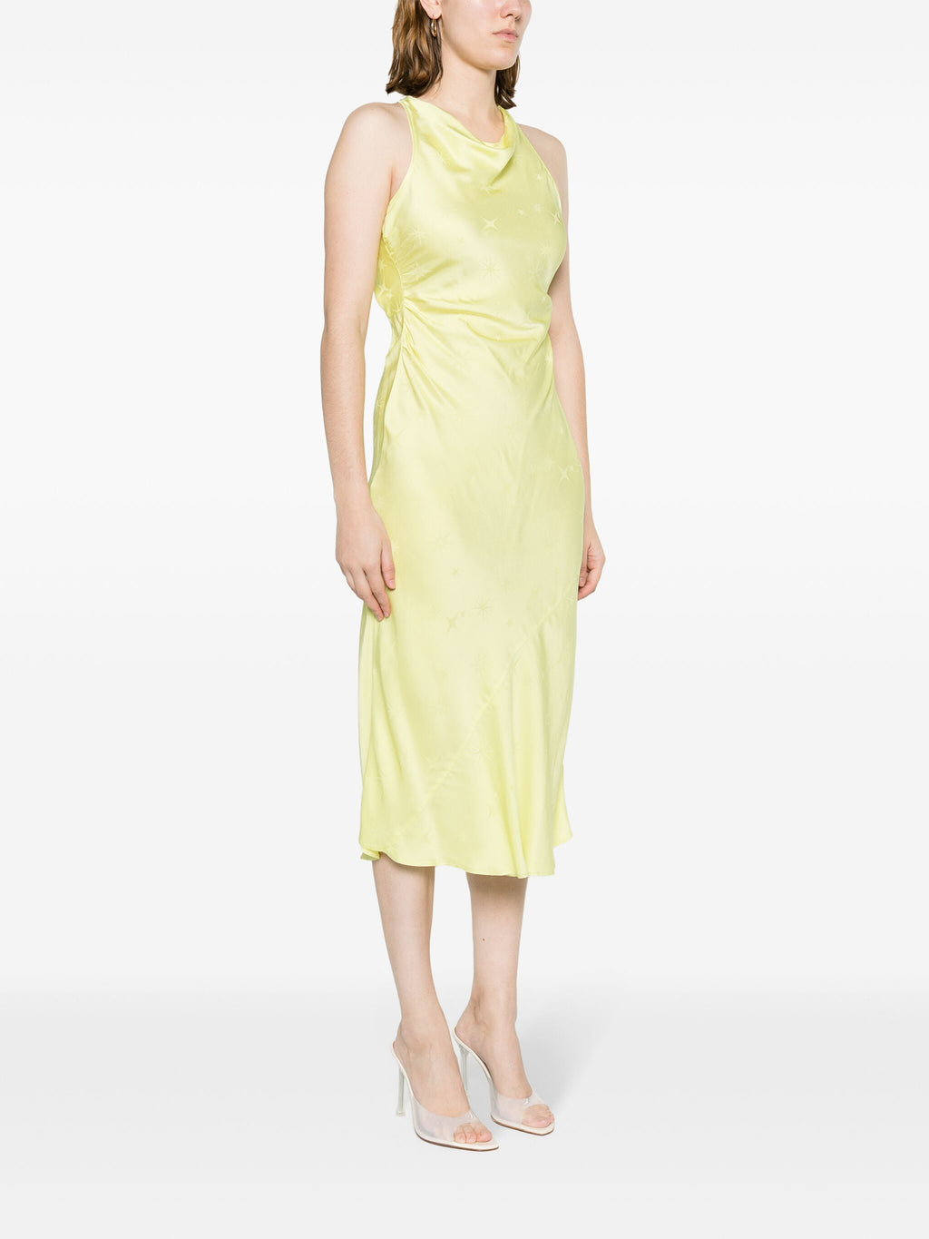 "étoile" satin jacquard dress