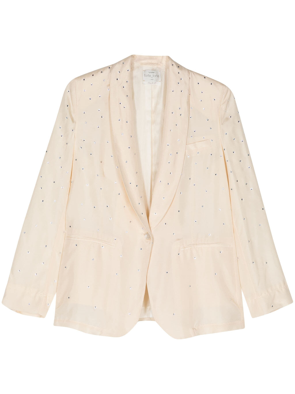 habotai silk and crystals jacket