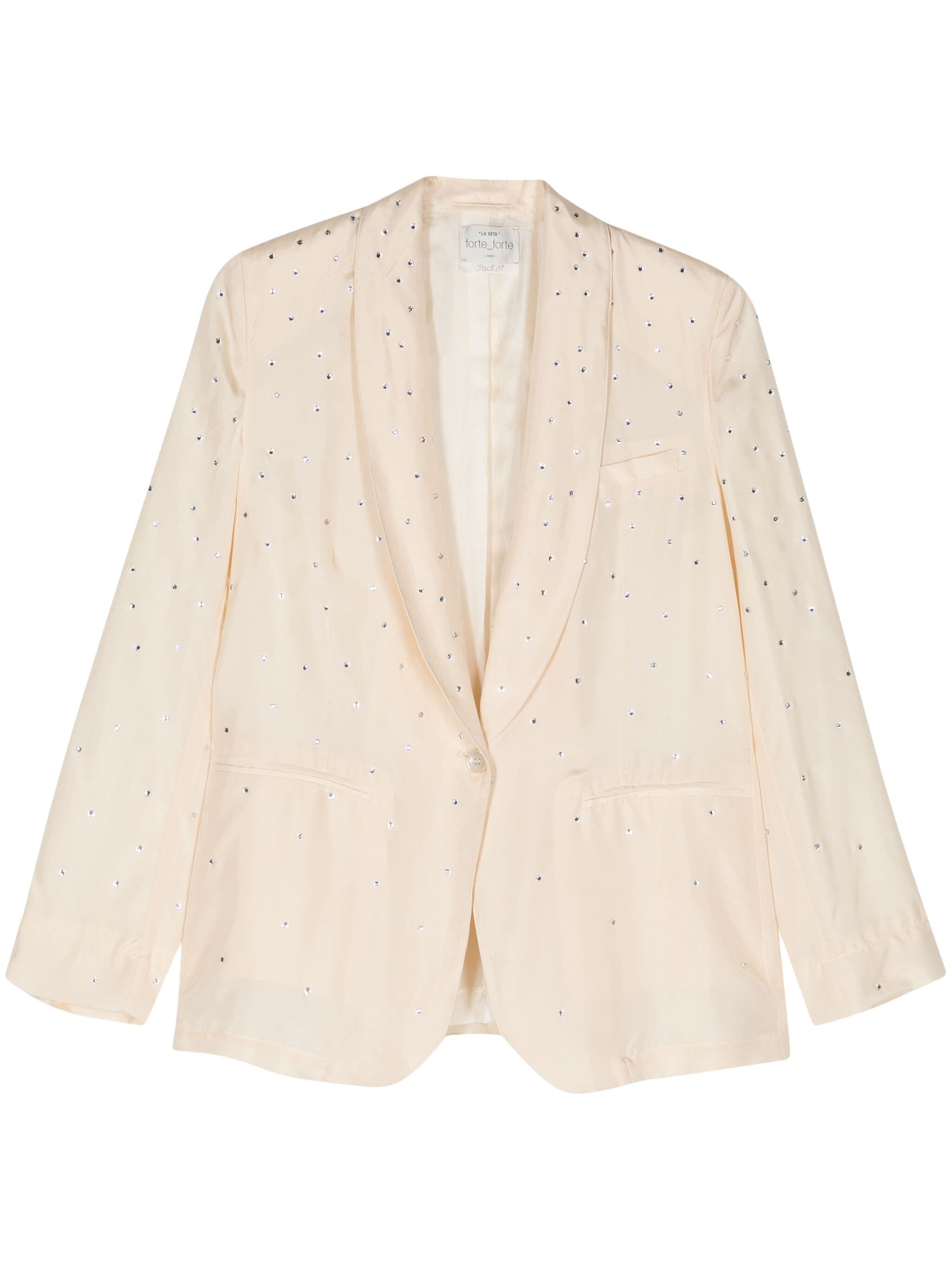 habotai silk and crystals jacket