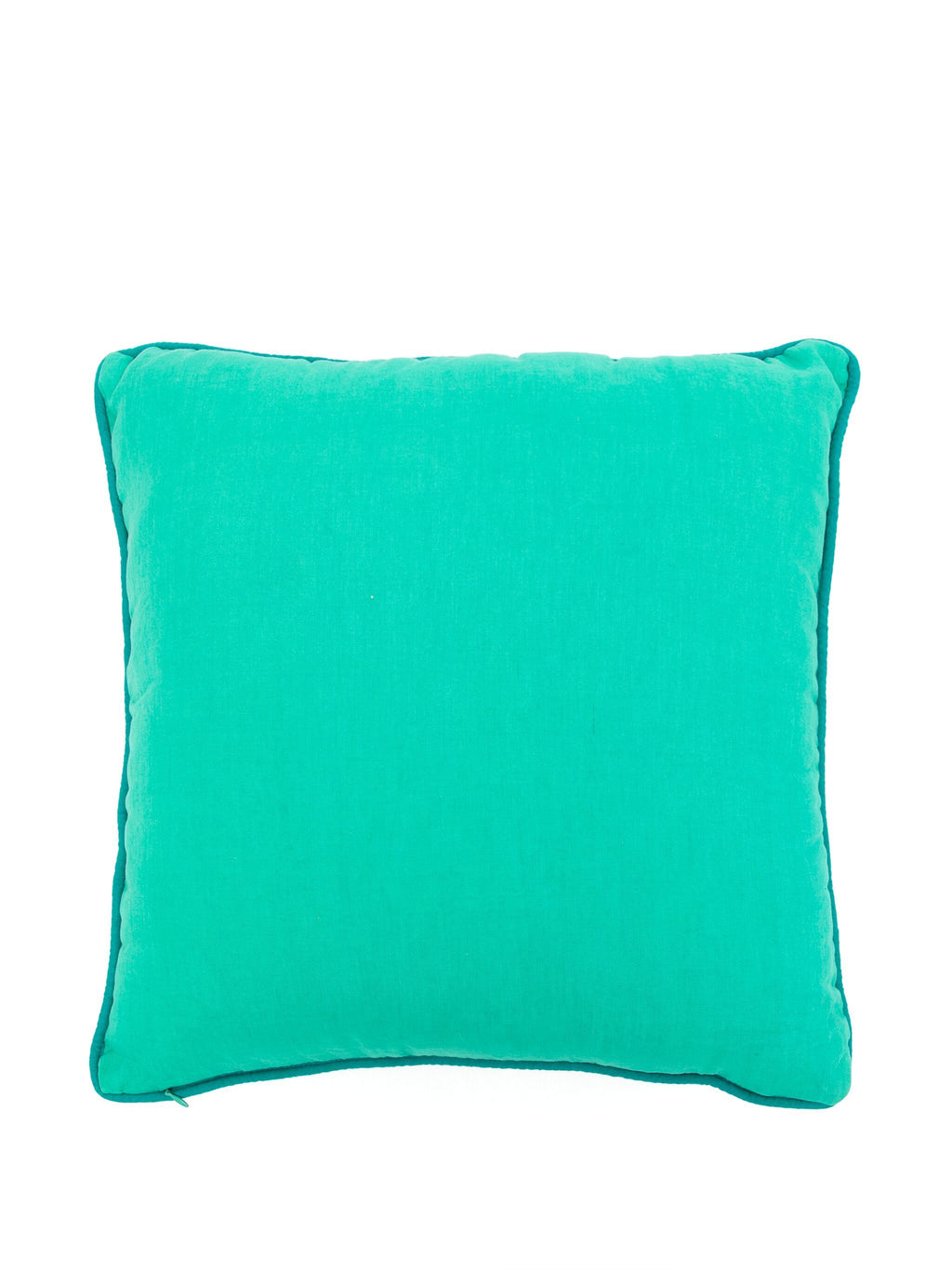 EMBROIDERED LINEN CUSHION-GOLD PALM+FILLING