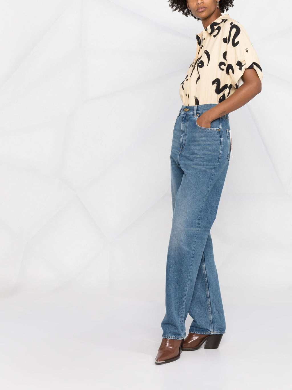 GOLDEN W`S KIM MEDIUM STONE WASHED DENIM