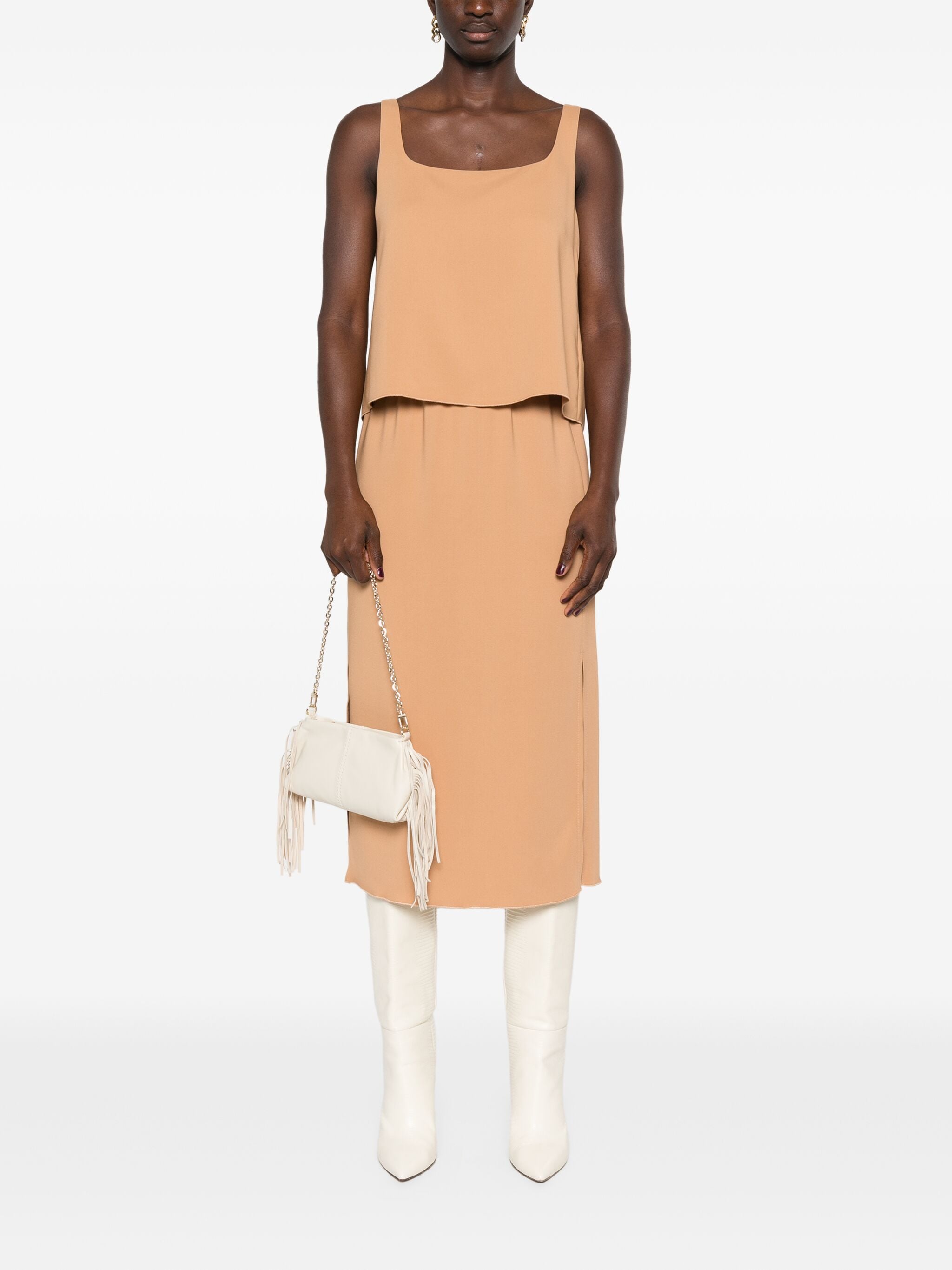 stretch cady crepe pencil skirt