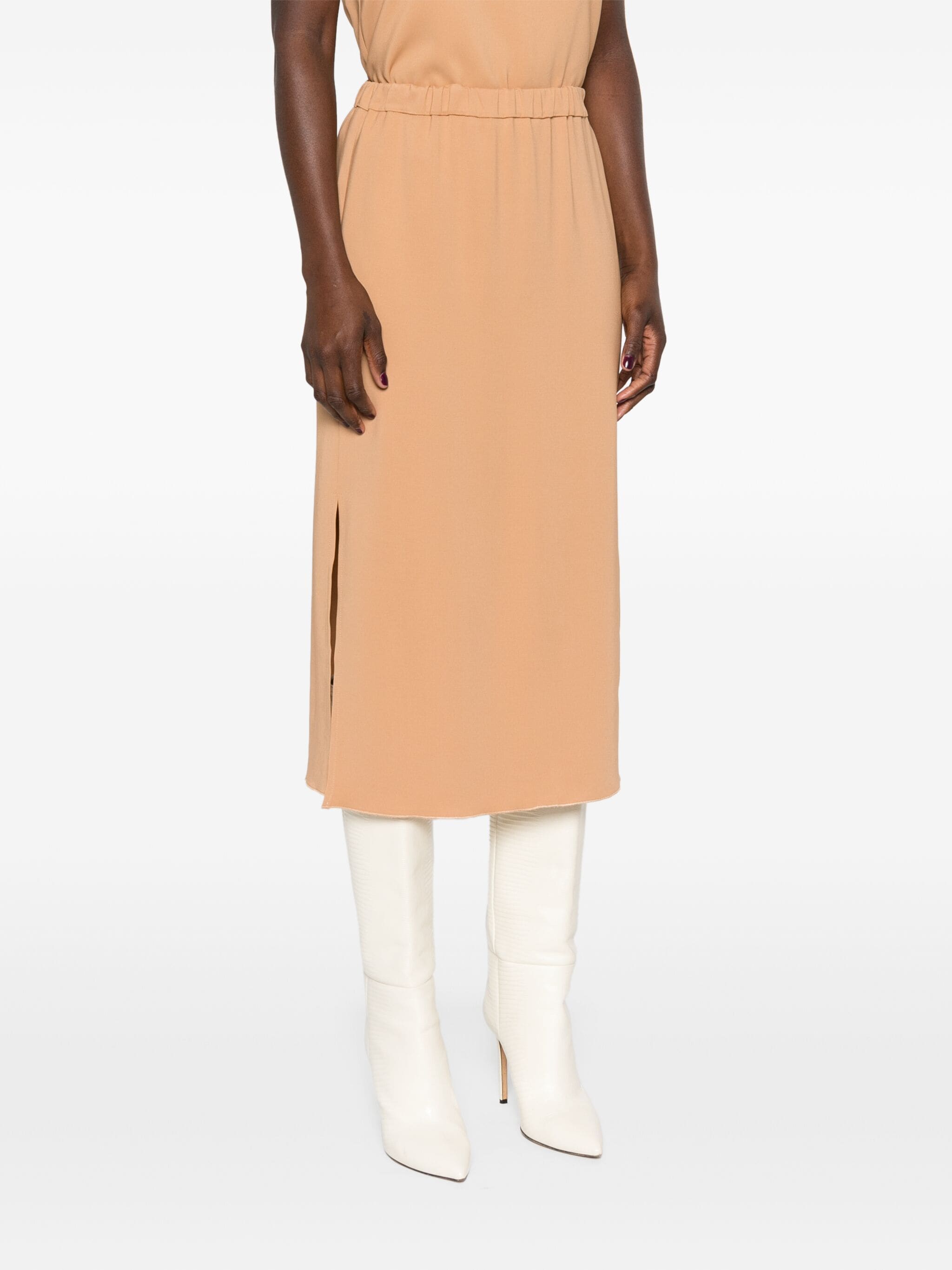 stretch cady crepe pencil skirt