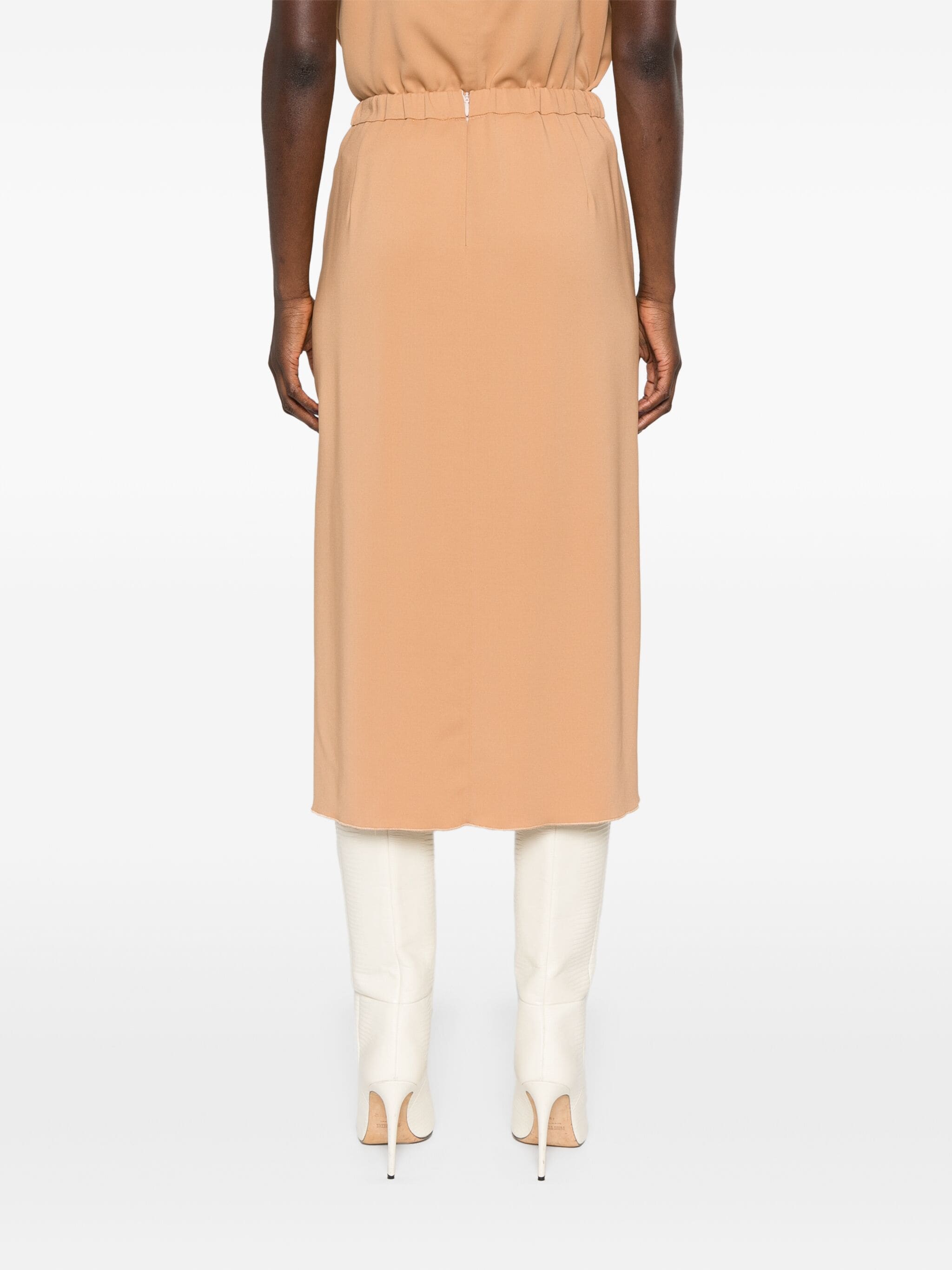 stretch cady crepe pencil skirt