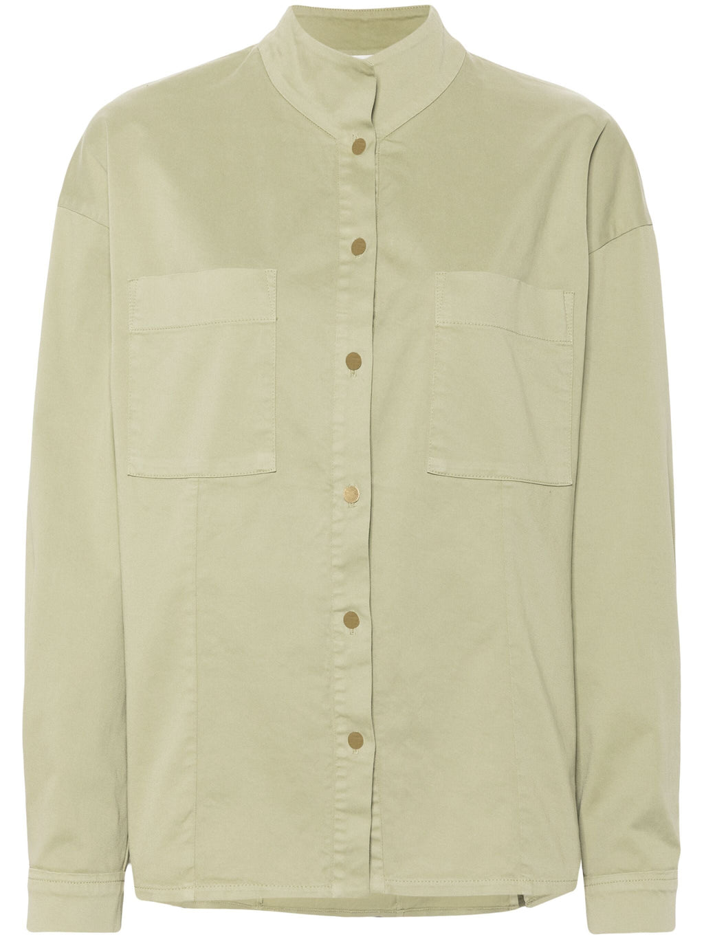 peached cotton twill collar shirt