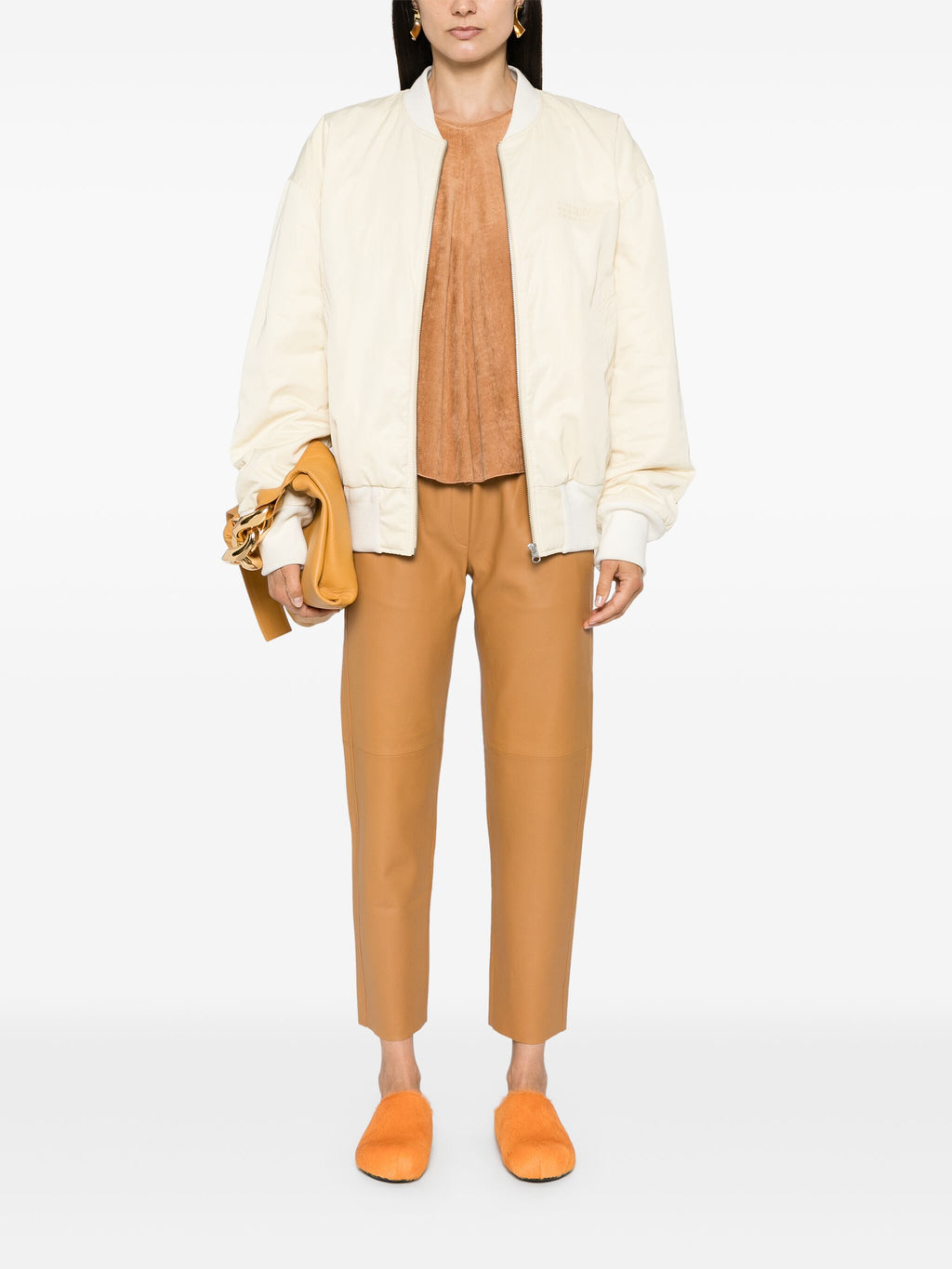 matte corduroi long sleeves top