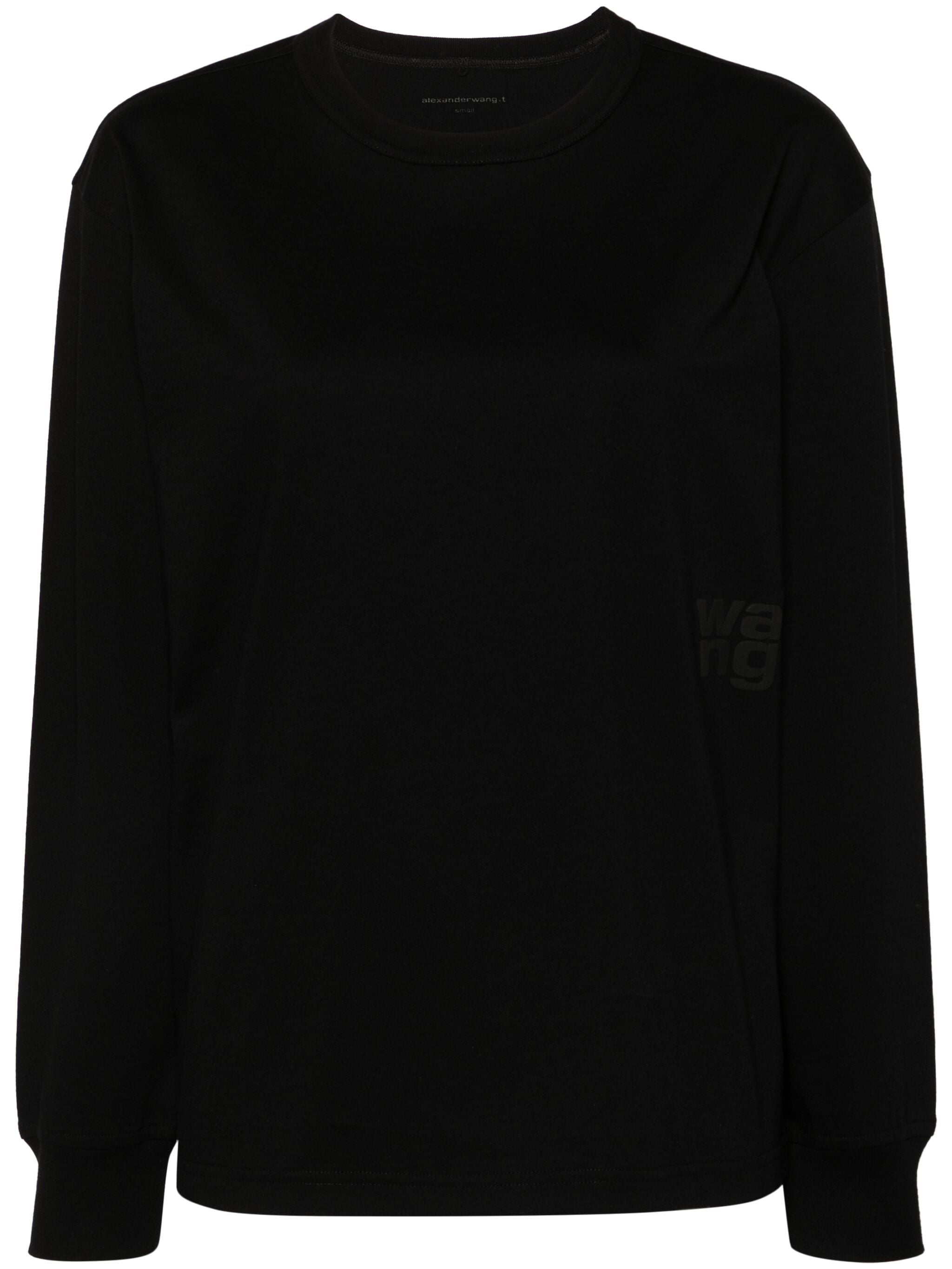 ESSENTIAL JSY LS TEE W/ PUFF LOGO & BOUND NECK