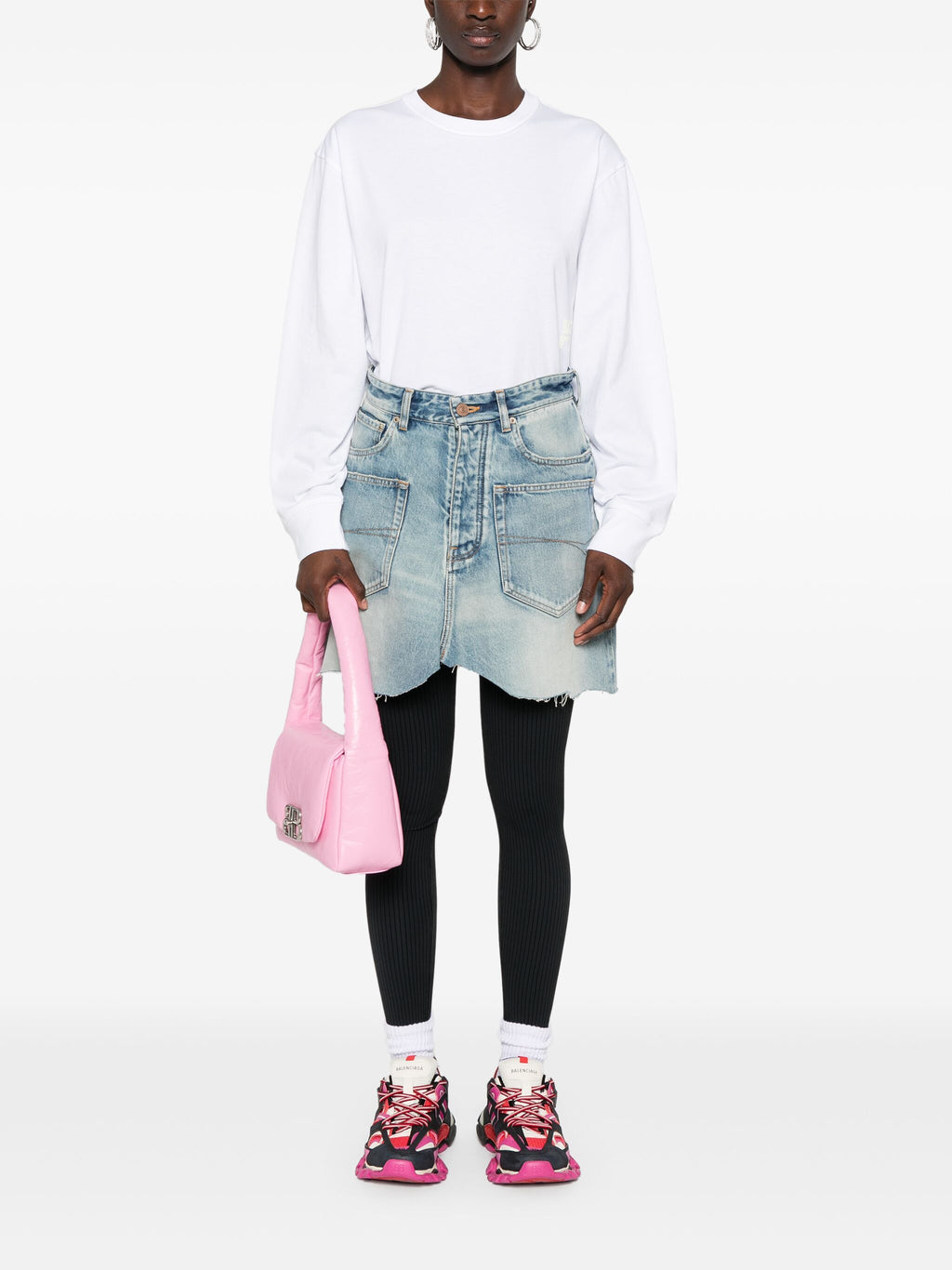 ESSENTIAL JSY LS TEE W/ PUFF LOGO & BOUND NECK