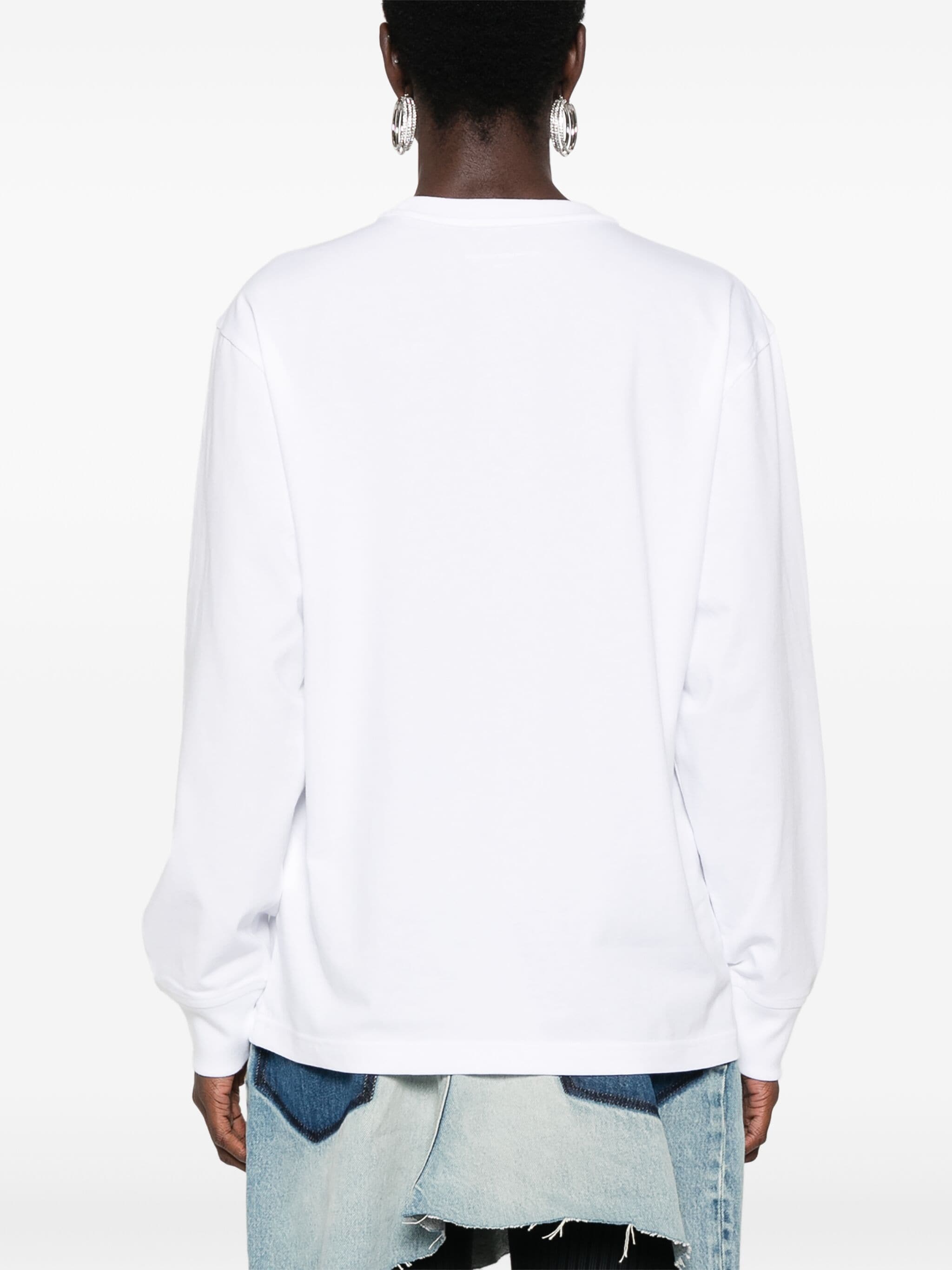 ESSENTIAL JSY LS TEE W/ PUFF LOGO & BOUND NECK