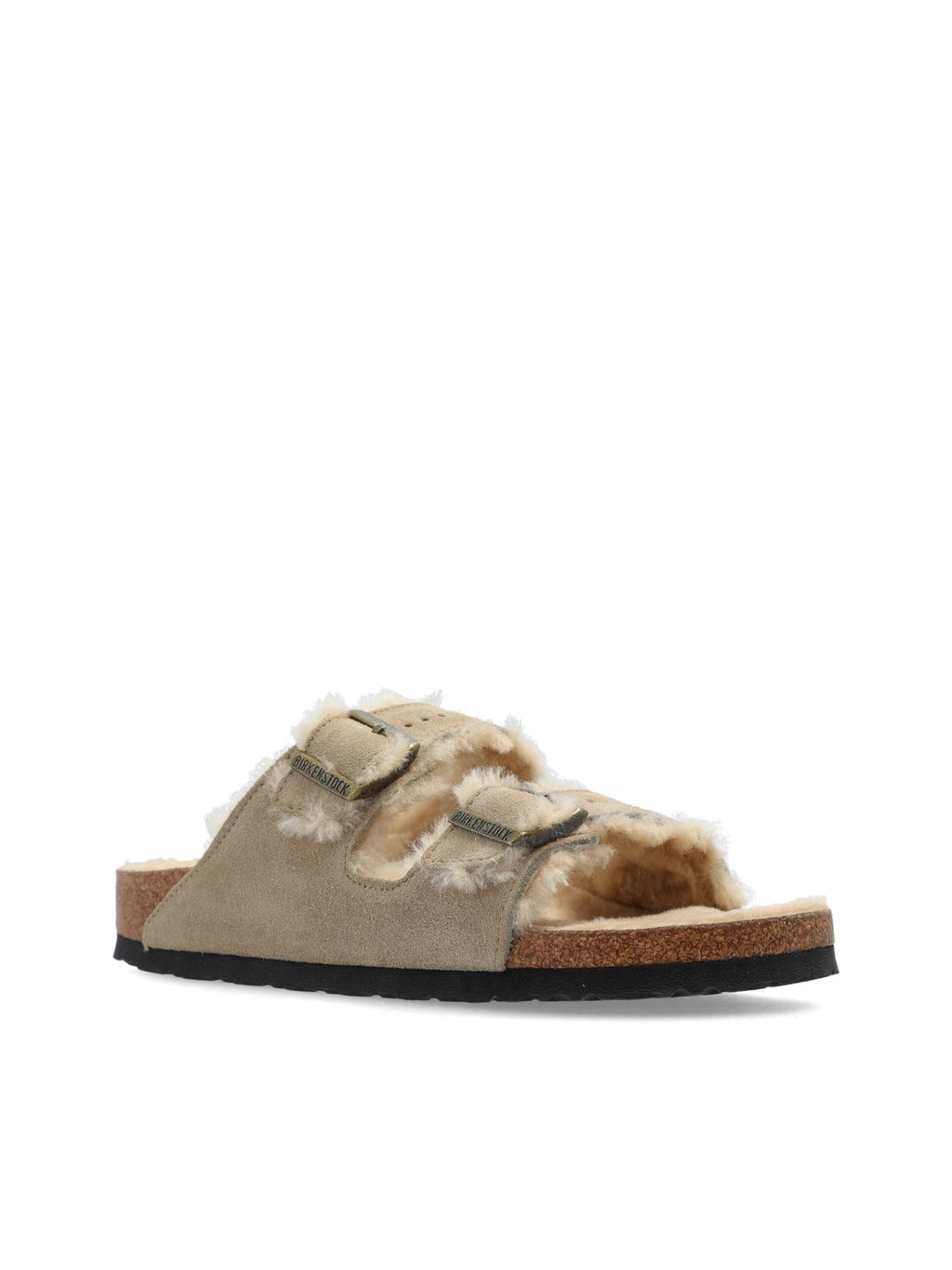 Arizona Shearling taupe, Suede Leather
