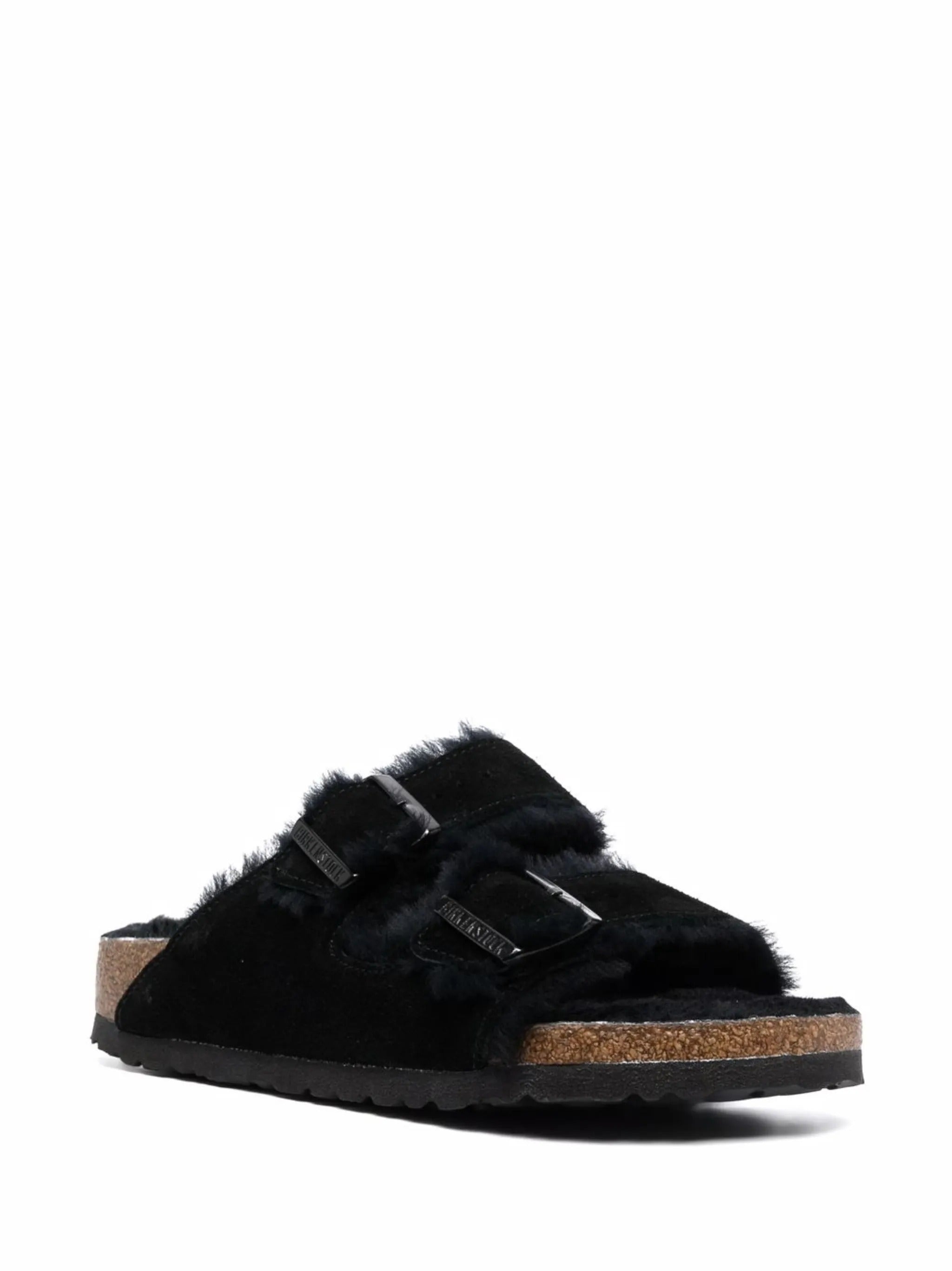 Arizona Shearling black, Suede Leather