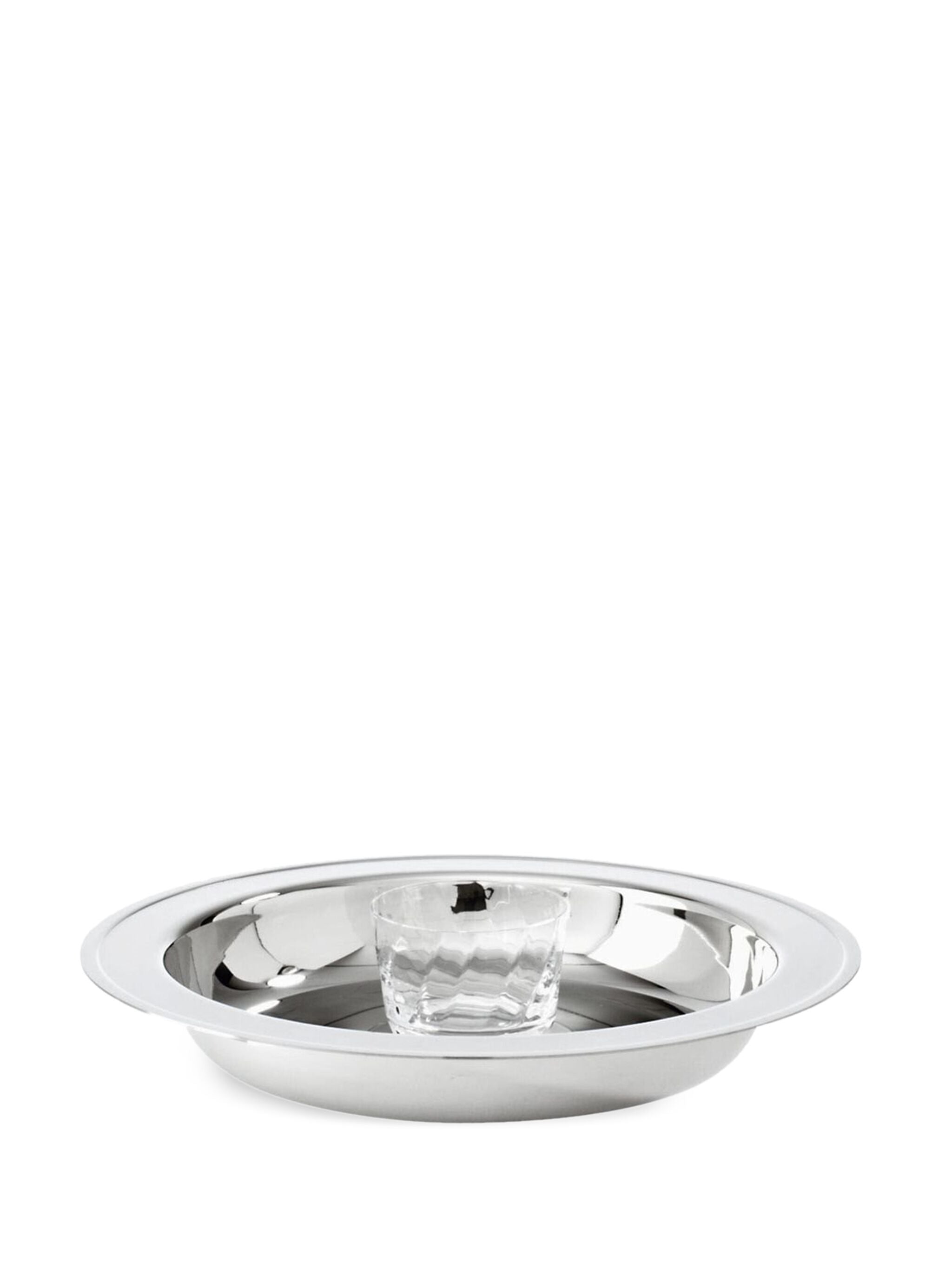 Piatto Ostriche Con Cristallo Elite Inox