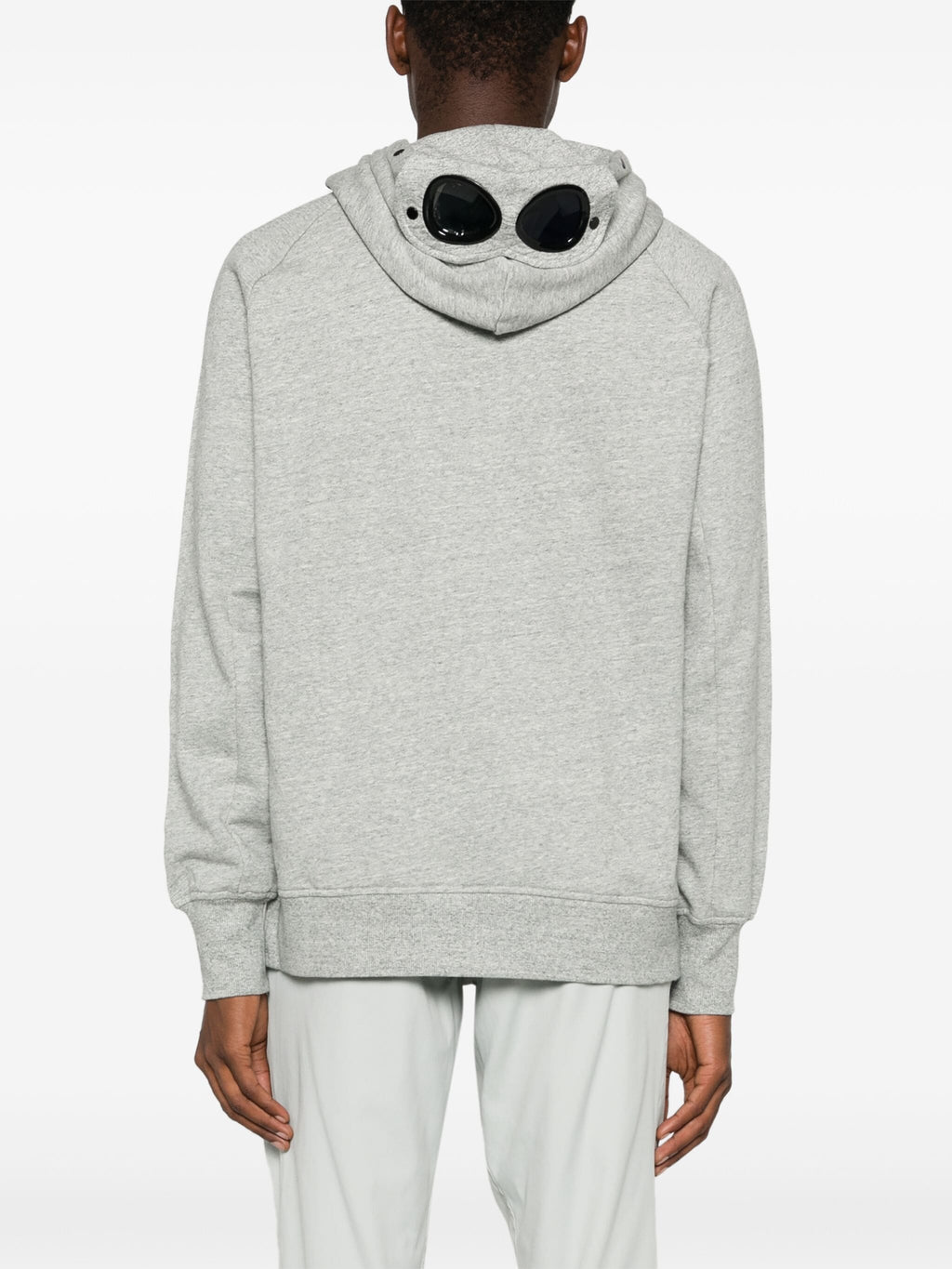 DIAGONAL RAISED FLEECE GOGGLE HOODED SWEATSHIRT