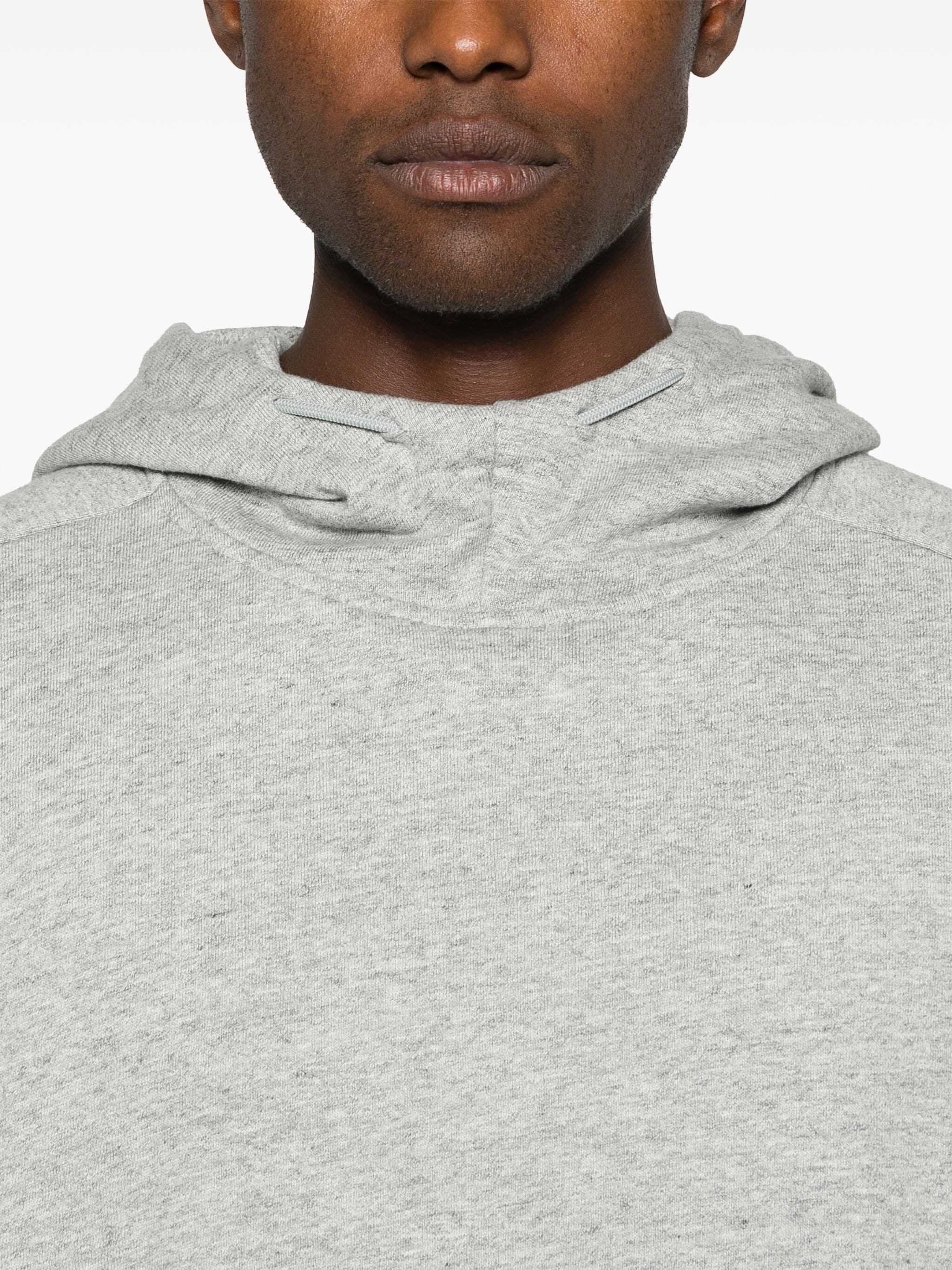 DIAGONAL RAISED FLEECE GOGGLE HOODED SWEATSHIRT