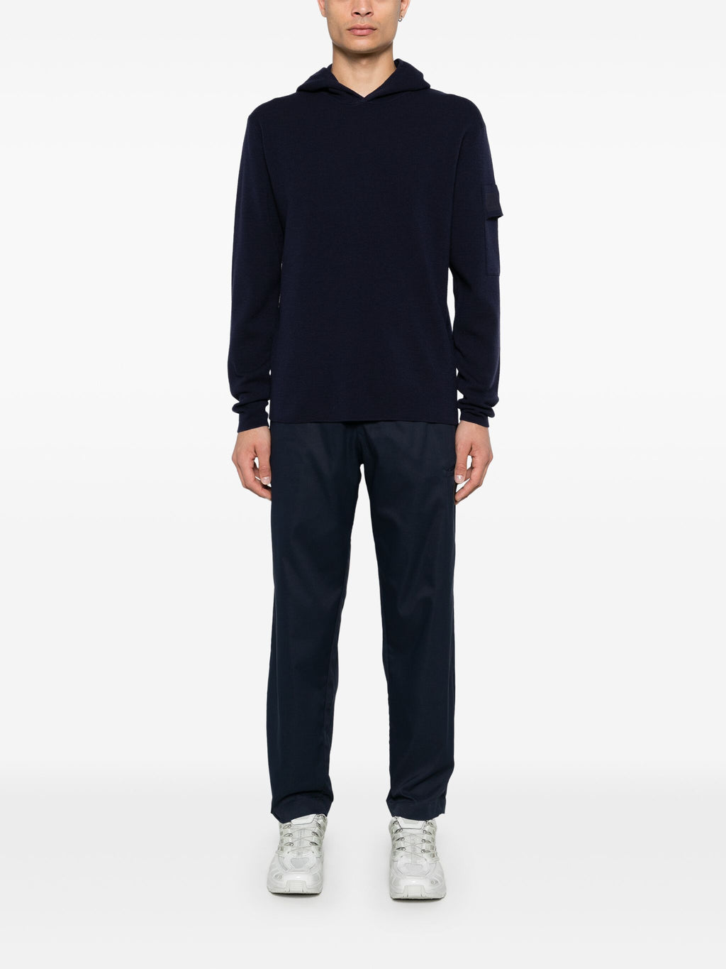 METROPOLIS SERIES EXTRA FINE MERINO WOOL HOODED SWEATSHIRT