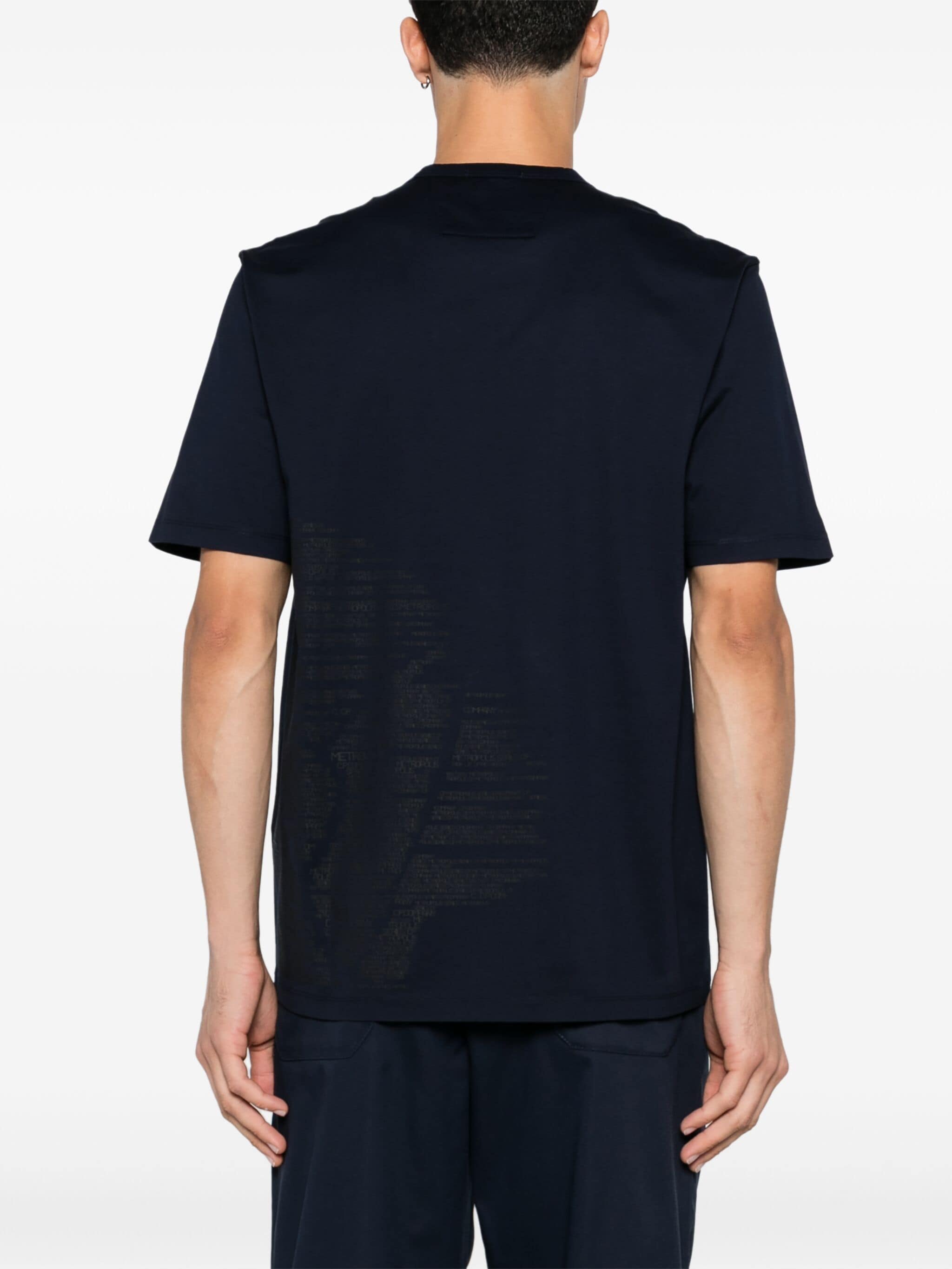 METROPOLIS SERIES MERCERIZED JERSEY SKETCHED GRAPHICS T-SHIRT