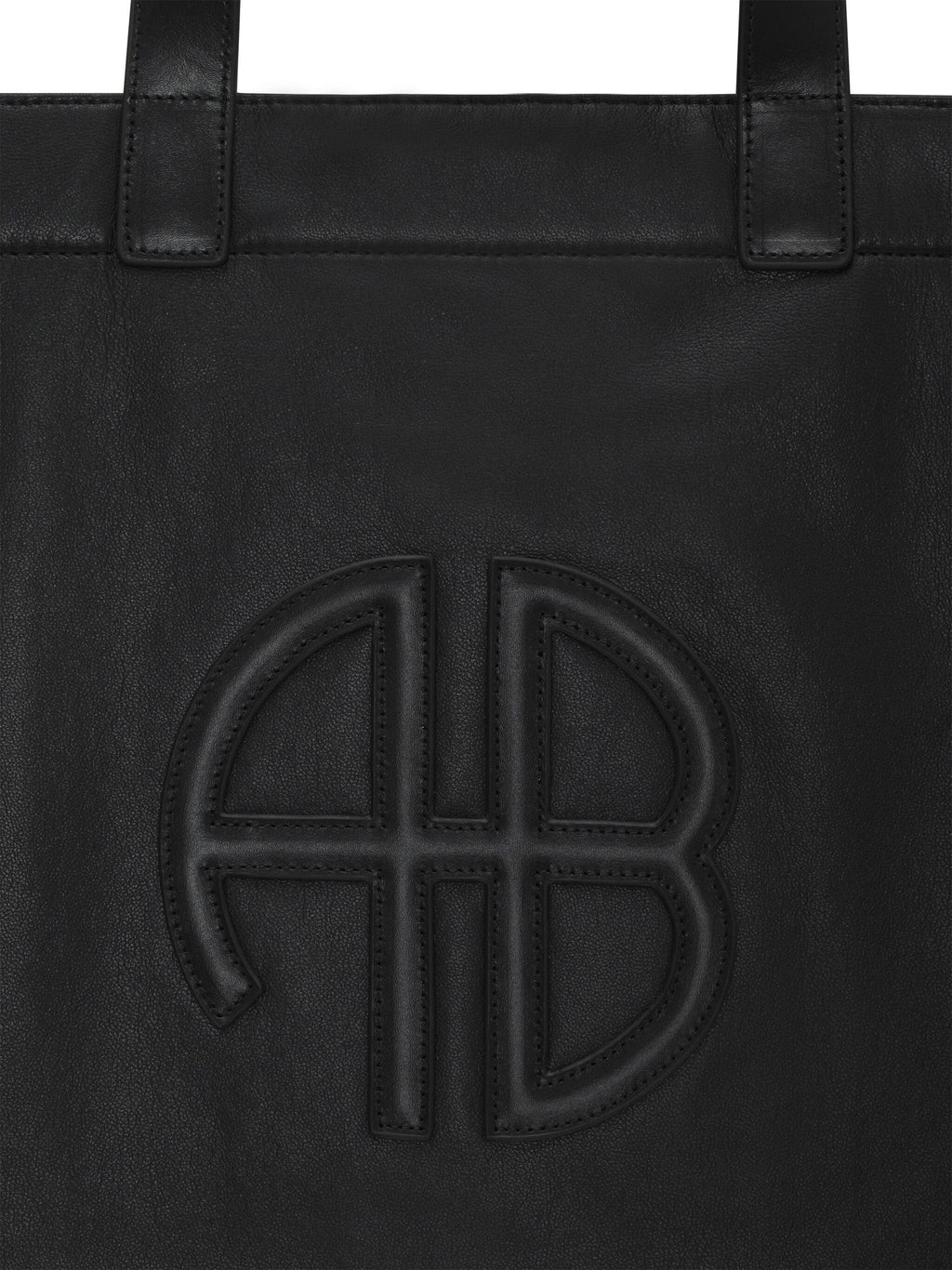 LARGE RIO TOTE  BLACK RECYCLED LEATHER