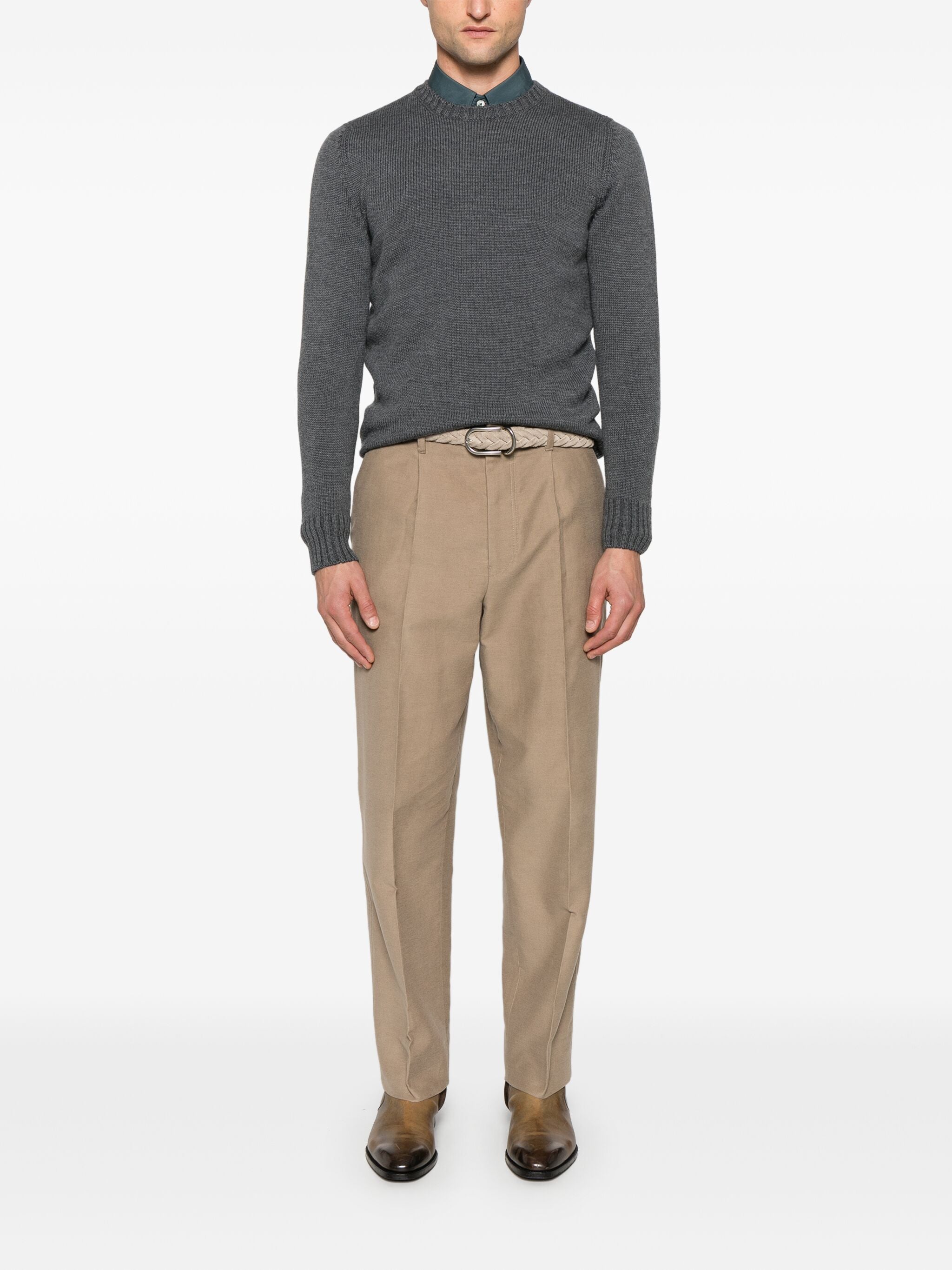 COTTON AND CASHMERE PANTS