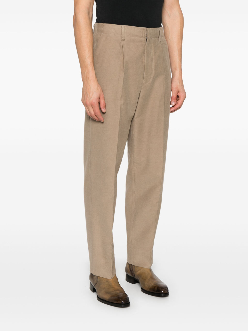COTTON AND CASHMERE PANTS