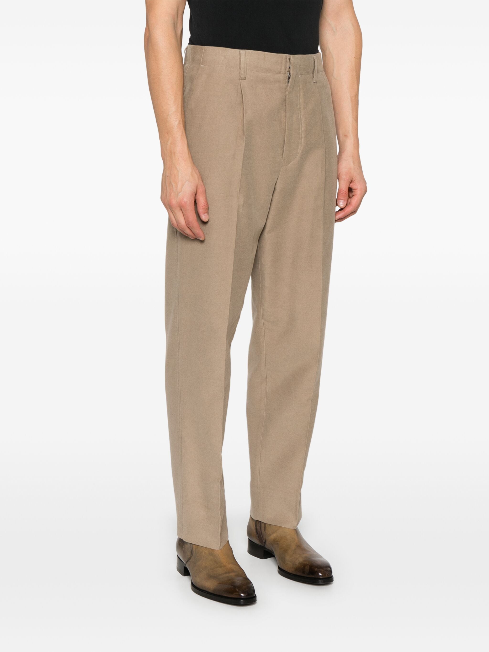 COTTON AND CASHMERE PANTS