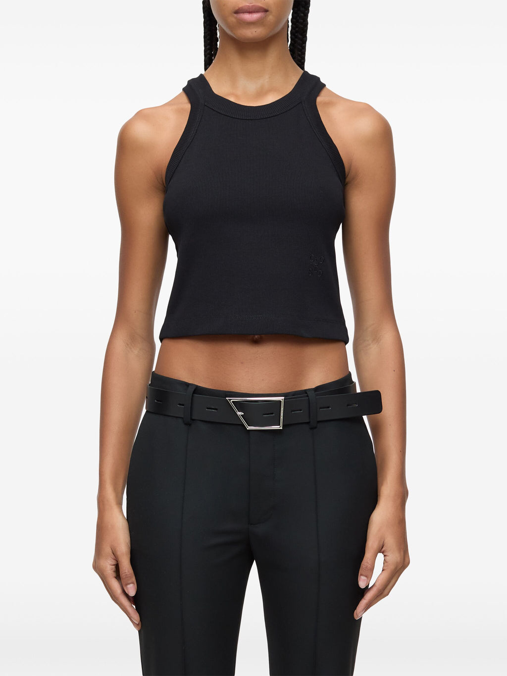 Cropped racer tank