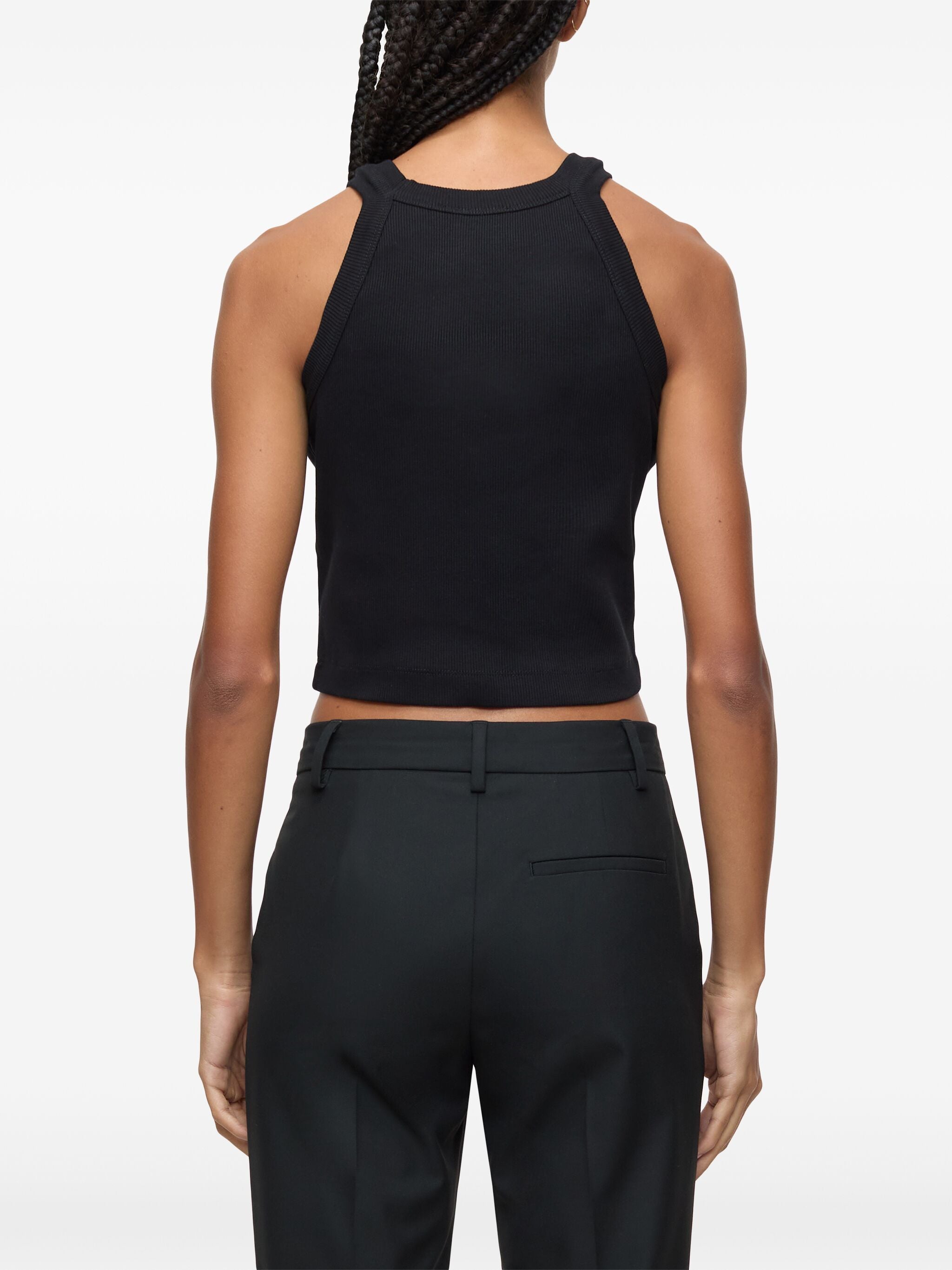 Cropped racer tank
