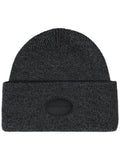 RIBBED BEANIE WITH DOMED LOGO PATCH