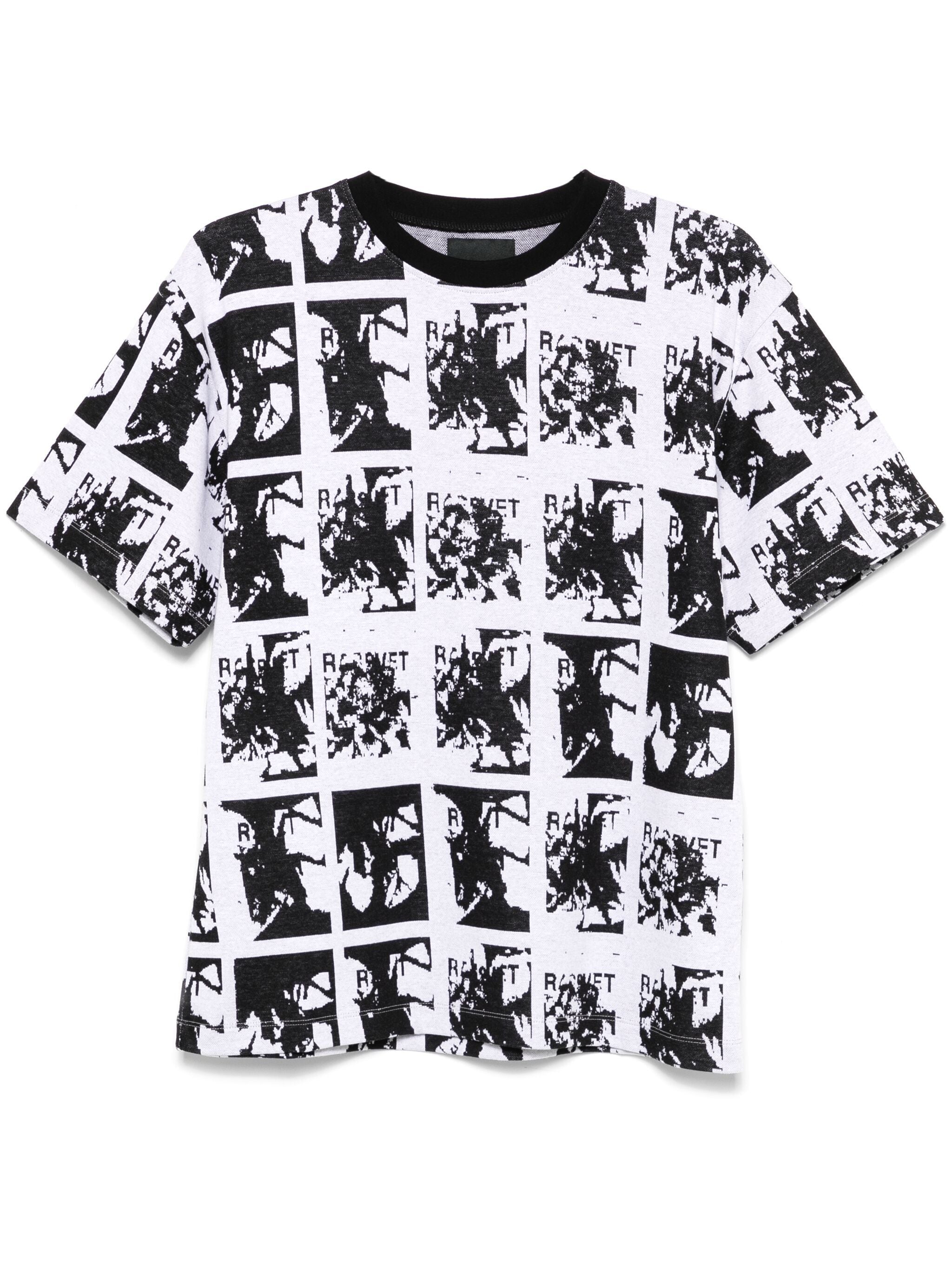 MEN FLOWER JACQUARD TEE SHIRT KNIT