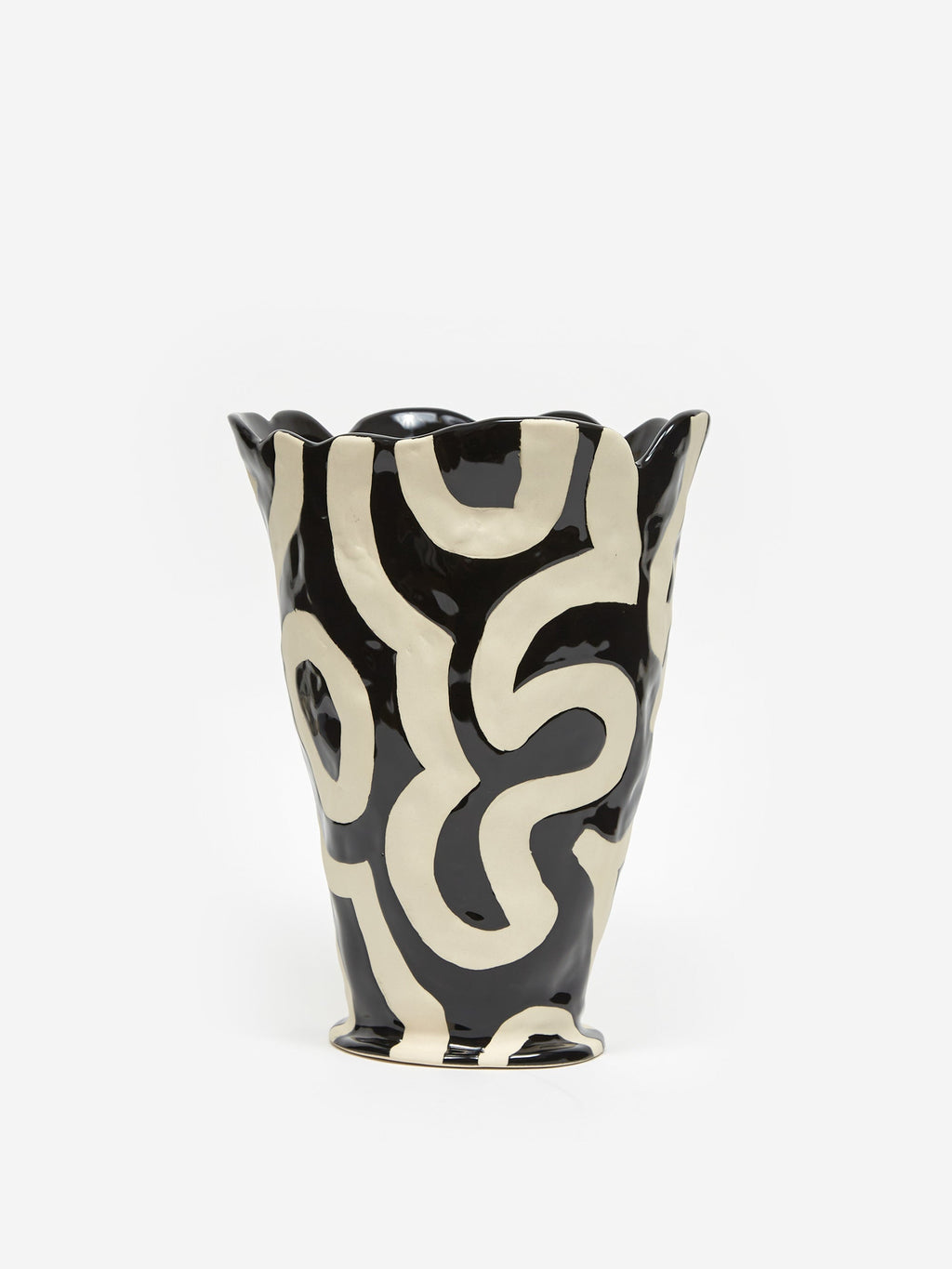 Jessica Hans Shadow Vase-Black and white