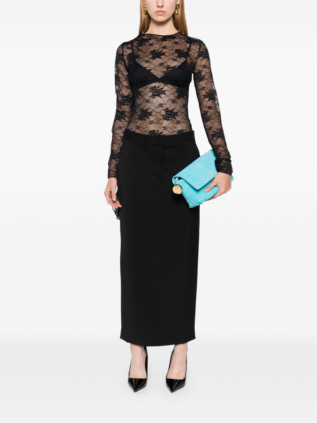 LACE VOLANT SLEEVES BODY