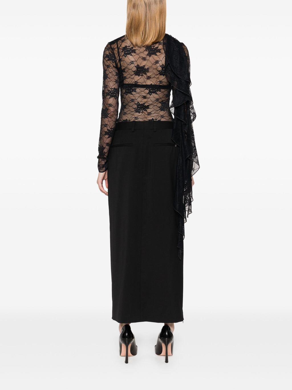 LACE VOLANT SLEEVES BODY