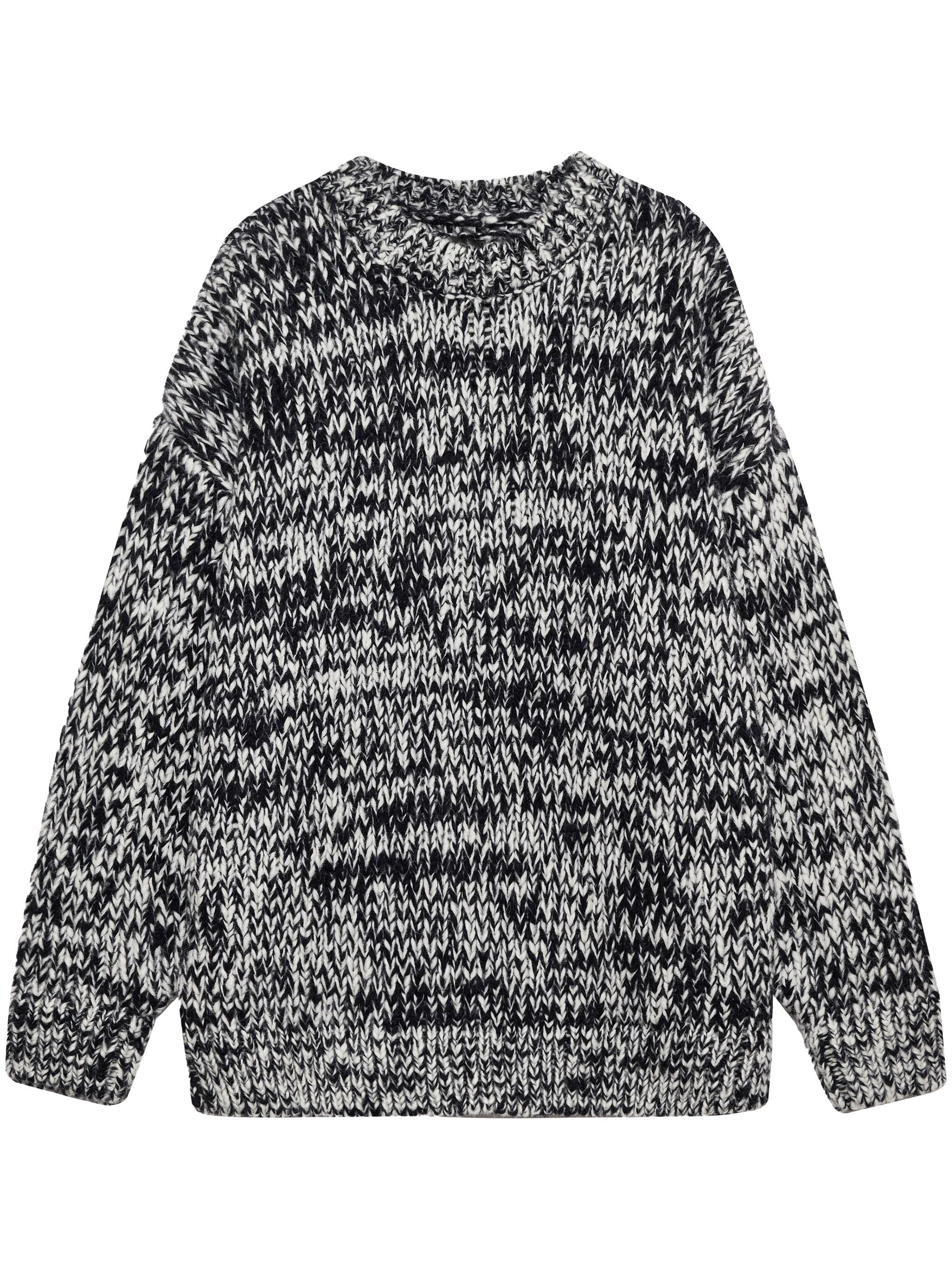 SYDNEY CREW SWEATER - BLACK AND WHITE