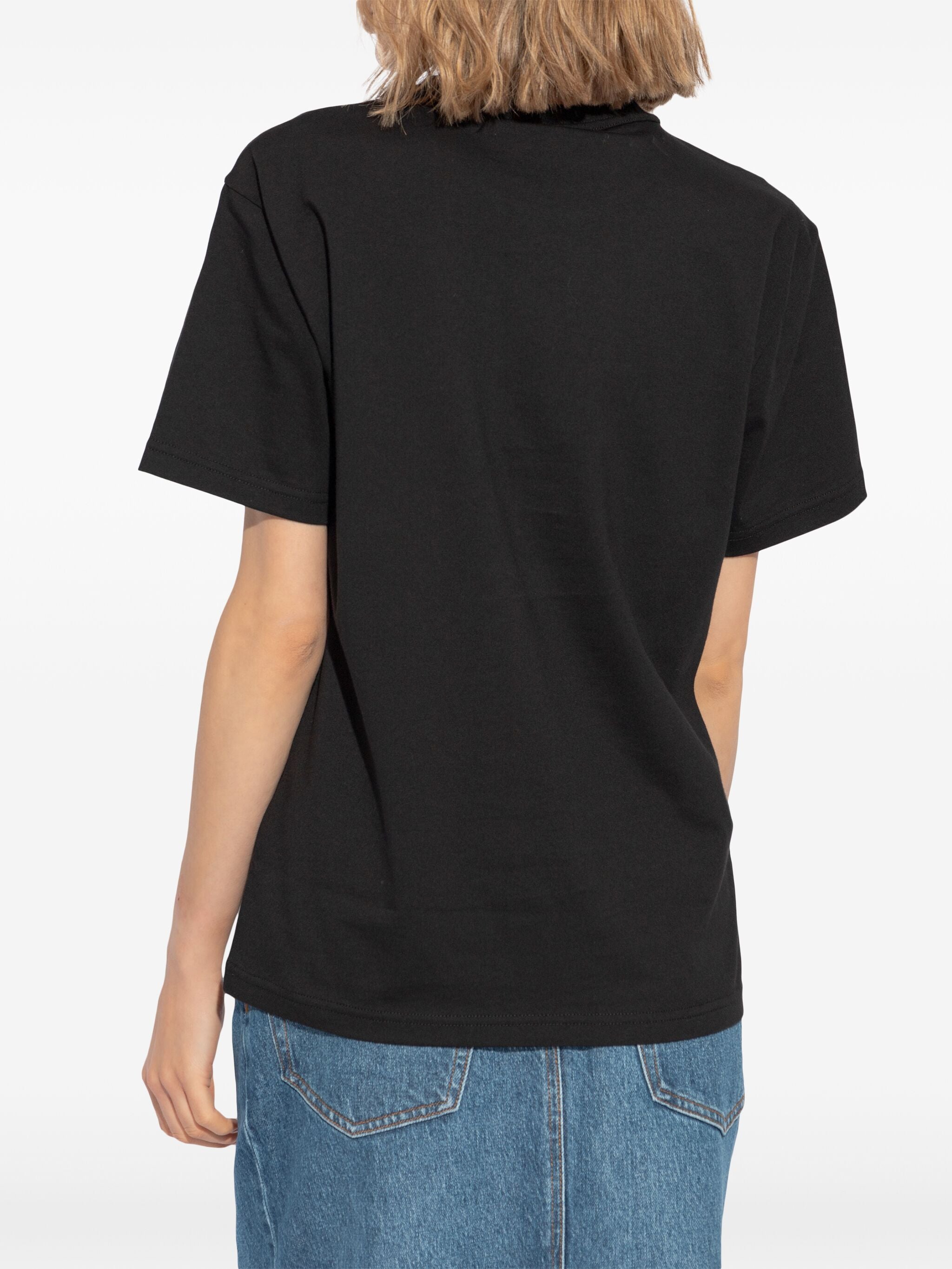 ESSENTIAL JSY SS TEE W/ PUFF LOGO & BOUND NECK