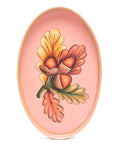 FLORA HAND-PAINTED IRON TRAY-ACORNS