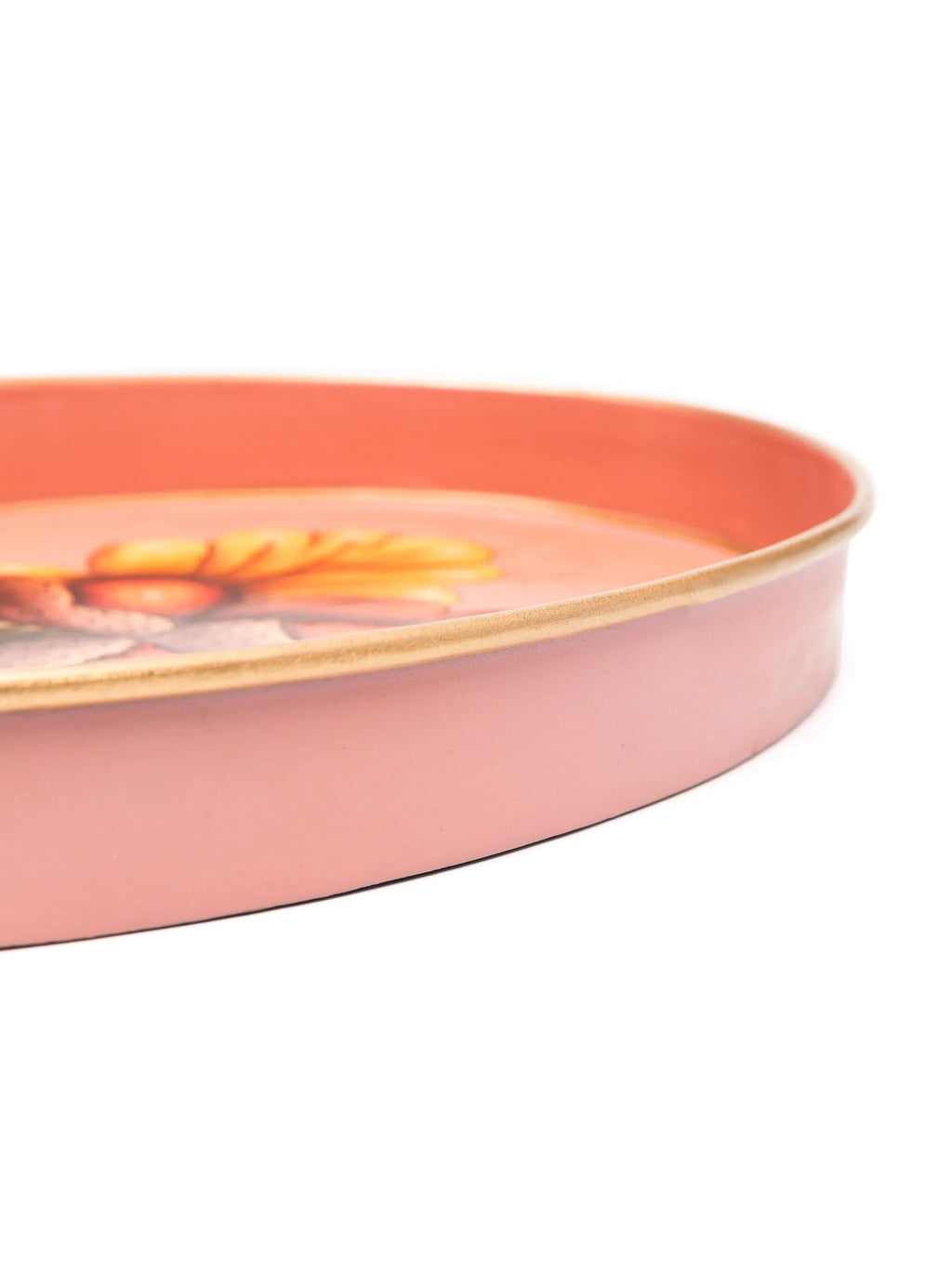 FLORA HAND-PAINTED IRON TRAY-ACORNS