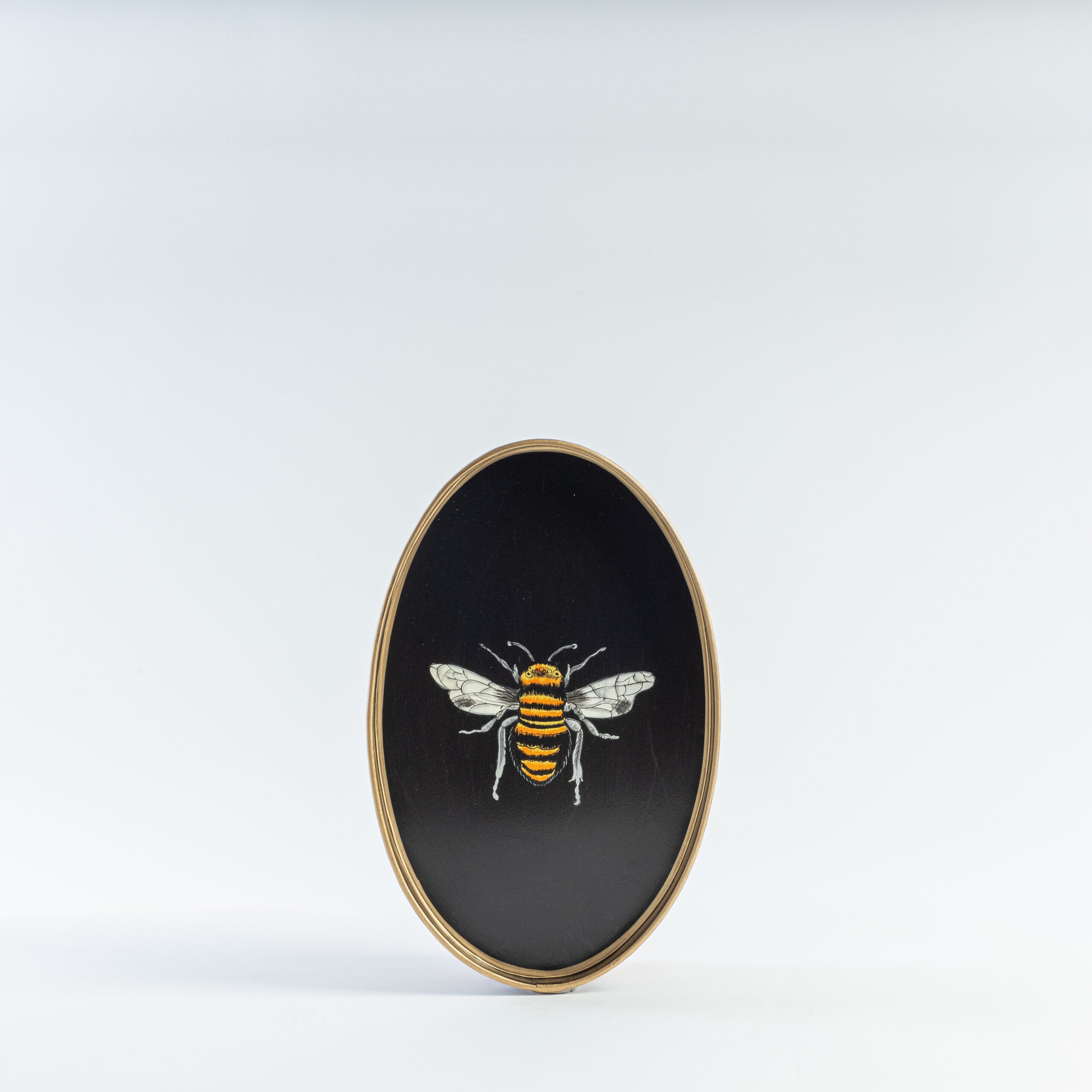 FAUNA HAND-PAINTED IRON TRAY-BLACK BEE