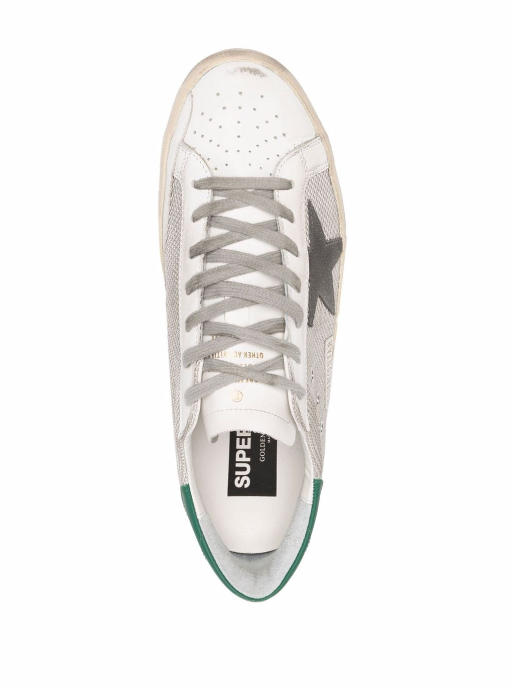 SUPER-STAR NET UPPER FORATED LEATHER TOE SUEDE STAR LEATHER HEEL