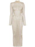GOLD LUREX KNIT MAXI DRESS