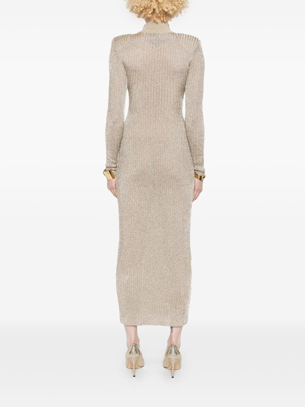 GOLD LUREX KNIT MAXI DRESS