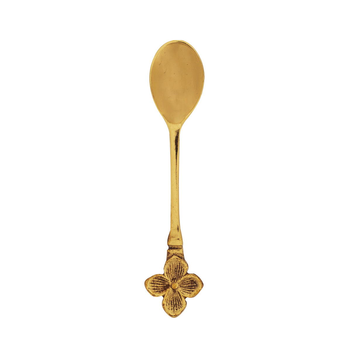 SET 4 CUC CAFFE` QUADRIFOGLIO 13 cm ORO