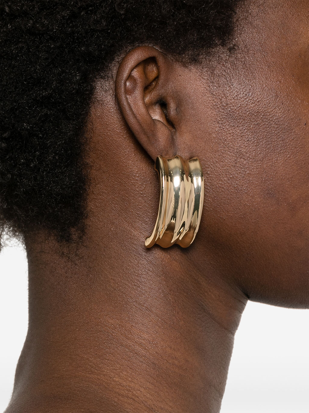 GOLD RIDGED EARRINGS