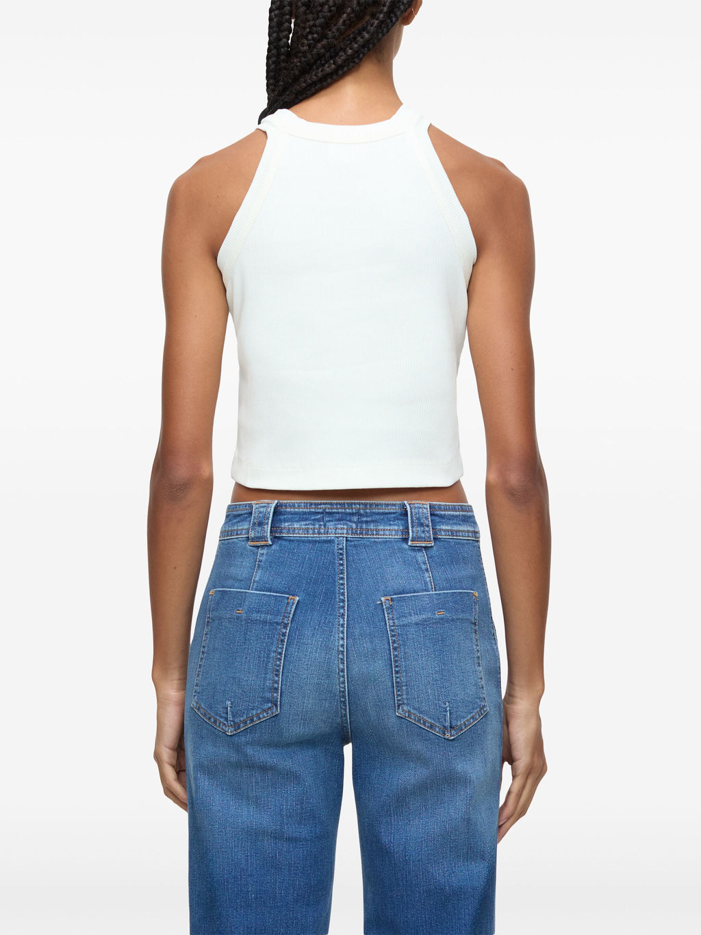 Cropped racer tank