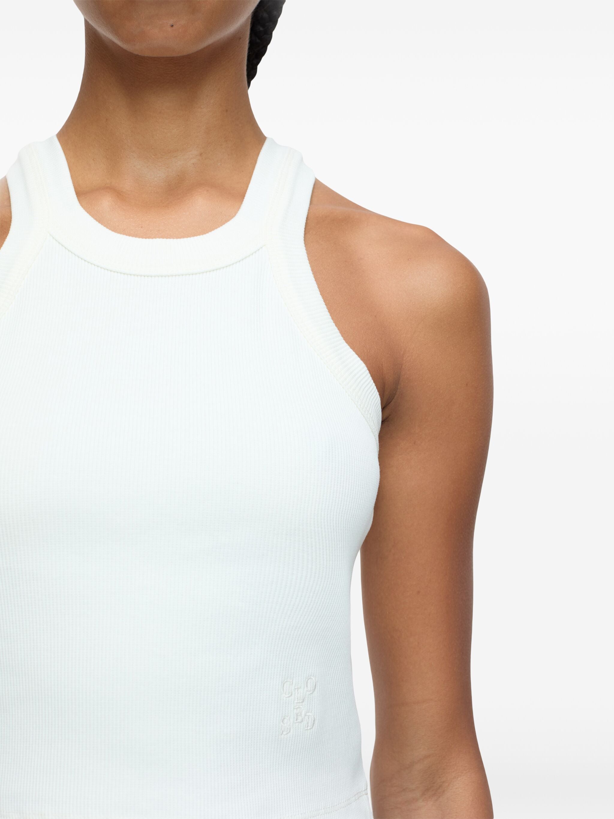 Cropped racer tank