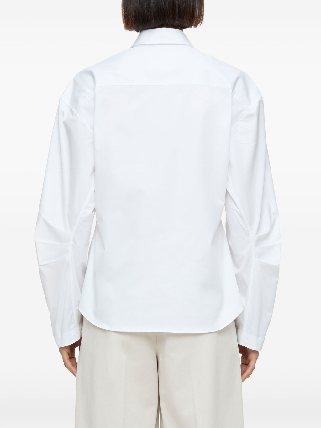 pleated sleeve shirt