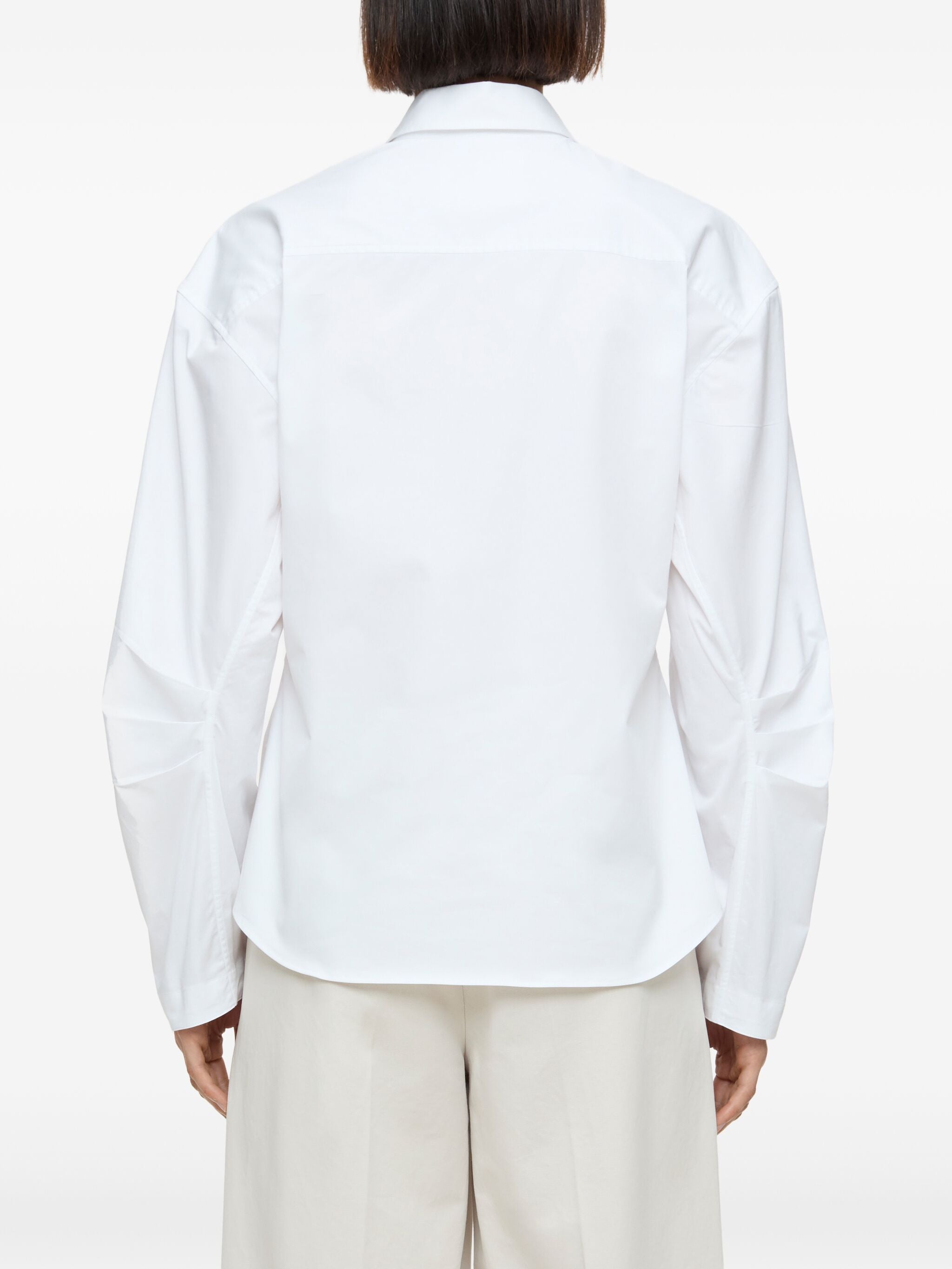 pleated sleeve shirt