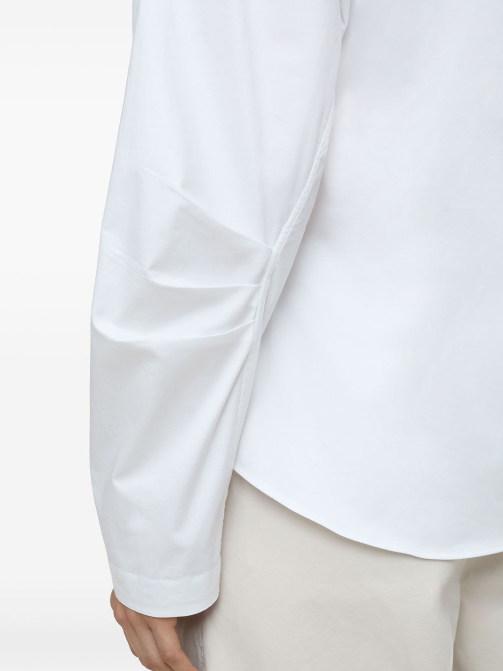 pleated sleeve shirt