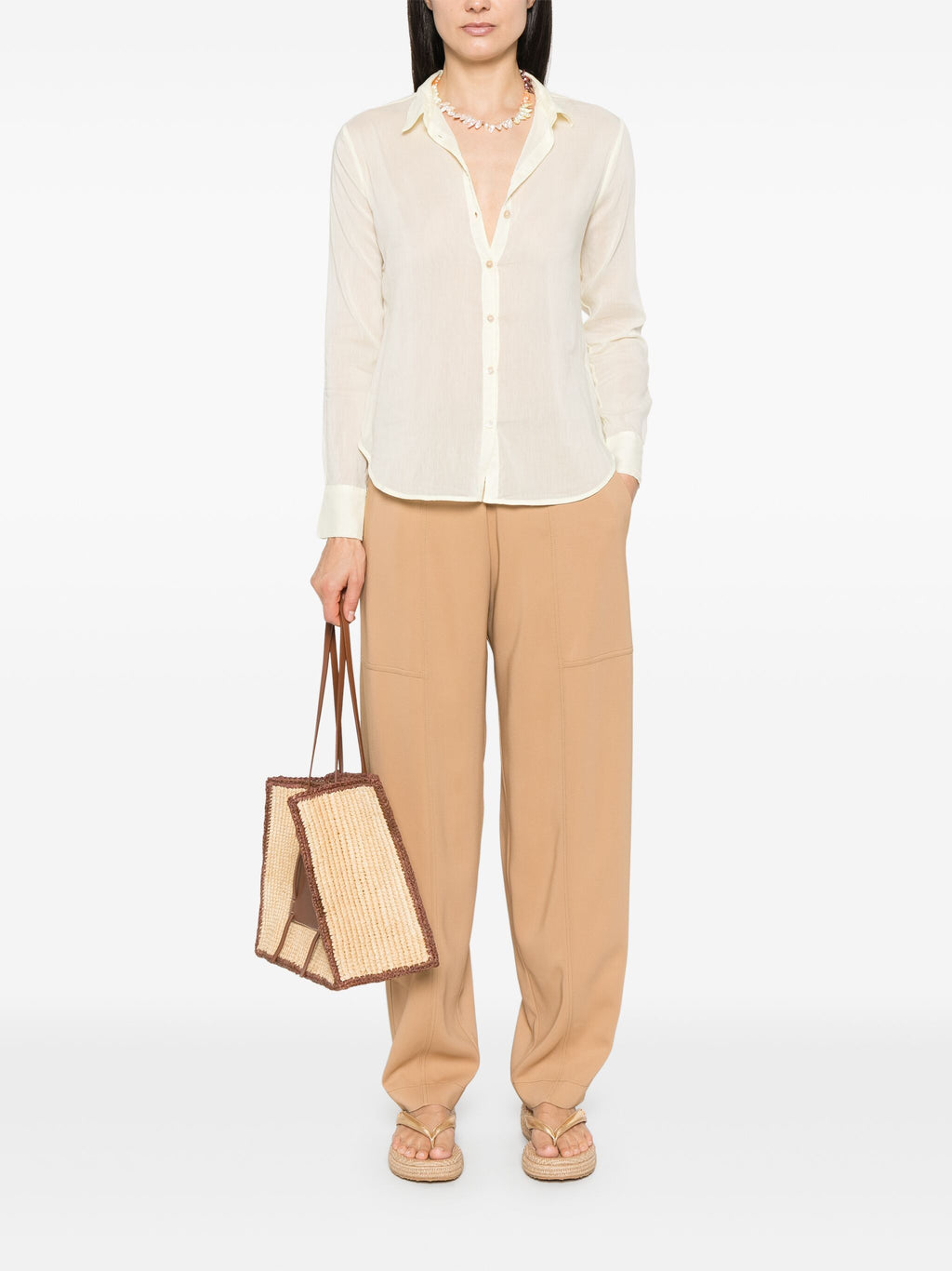 stretch cady crepe elasticated cargo pants