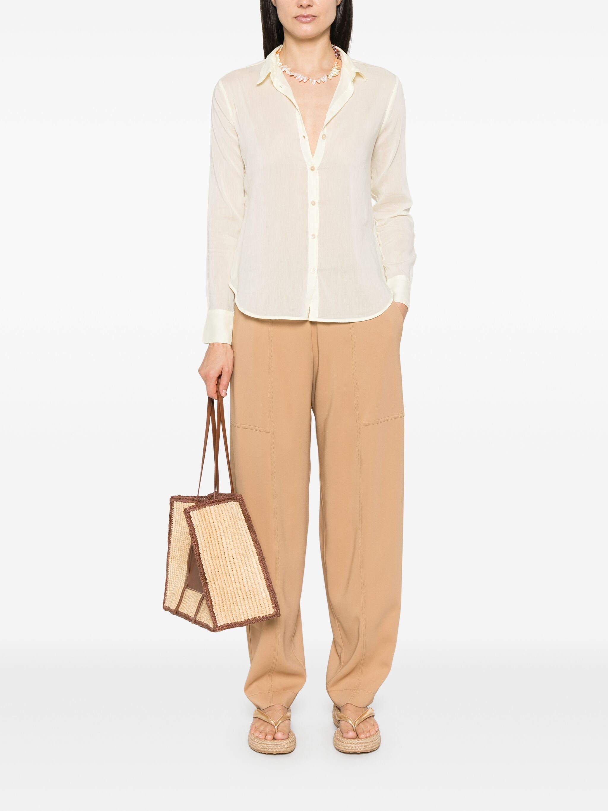 stretch cady crepe elasticated cargo pants